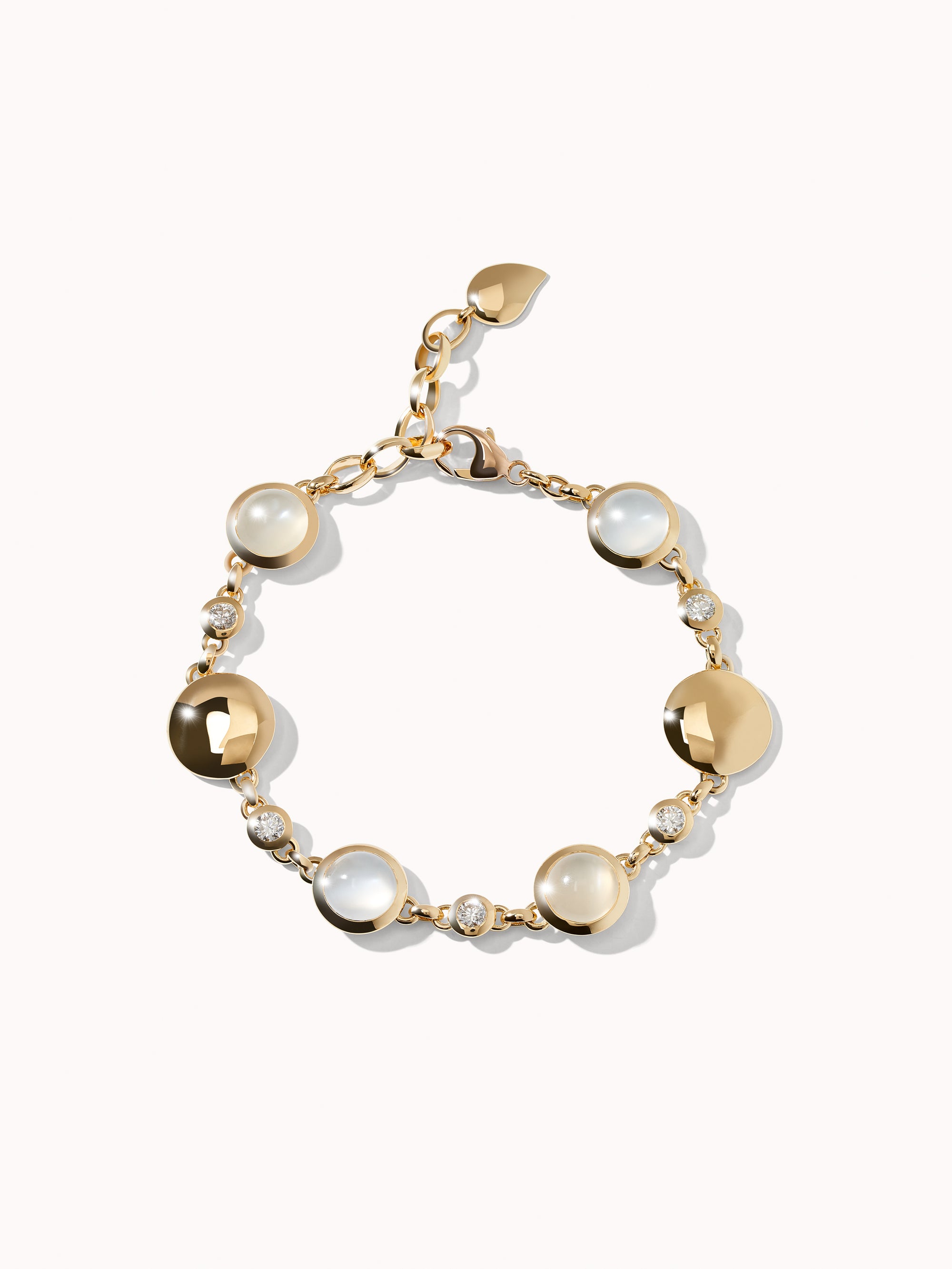 BOUTON Bracelet in 'Sand' with White Diamonds