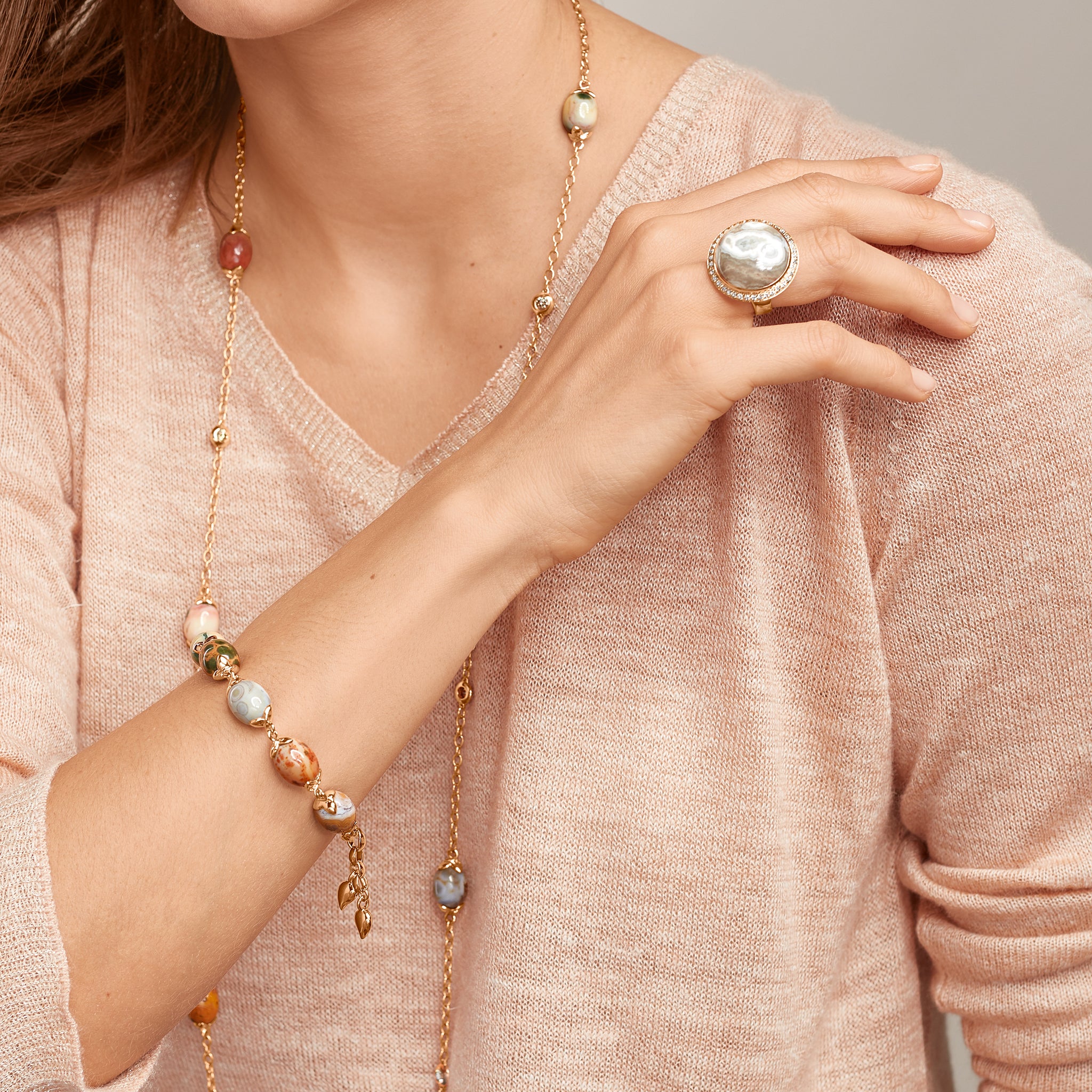 Necklace COCONUT Ocean Jasper Ocean Jasper