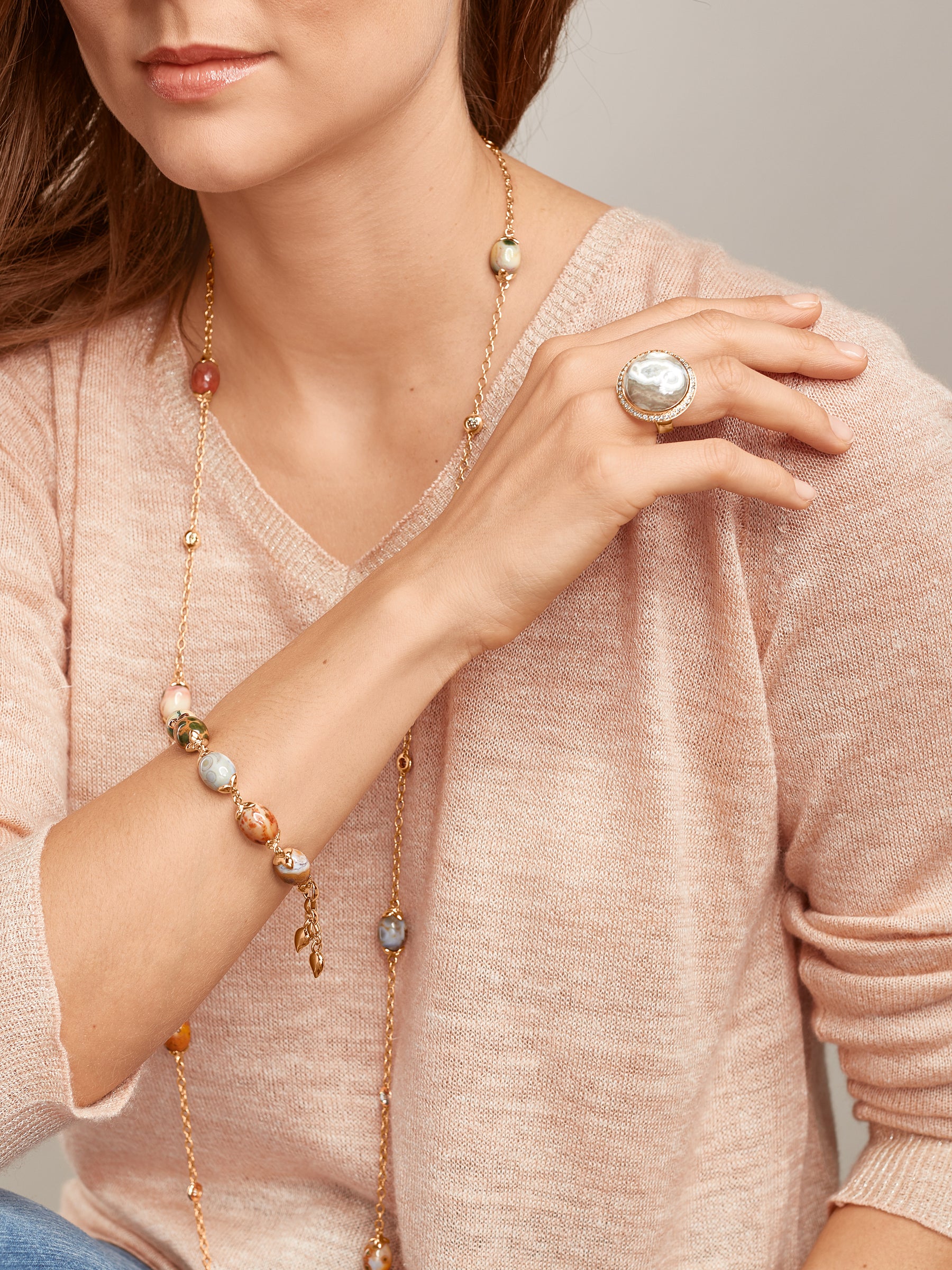 Necklace COCONUT Ocean Jasper Ocean Jasper