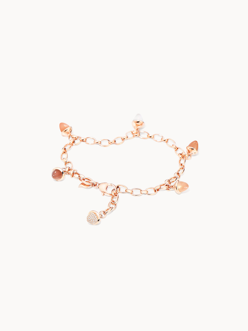 MIKADO Charm Bracelet in 'Camel' with Diamond Pavé