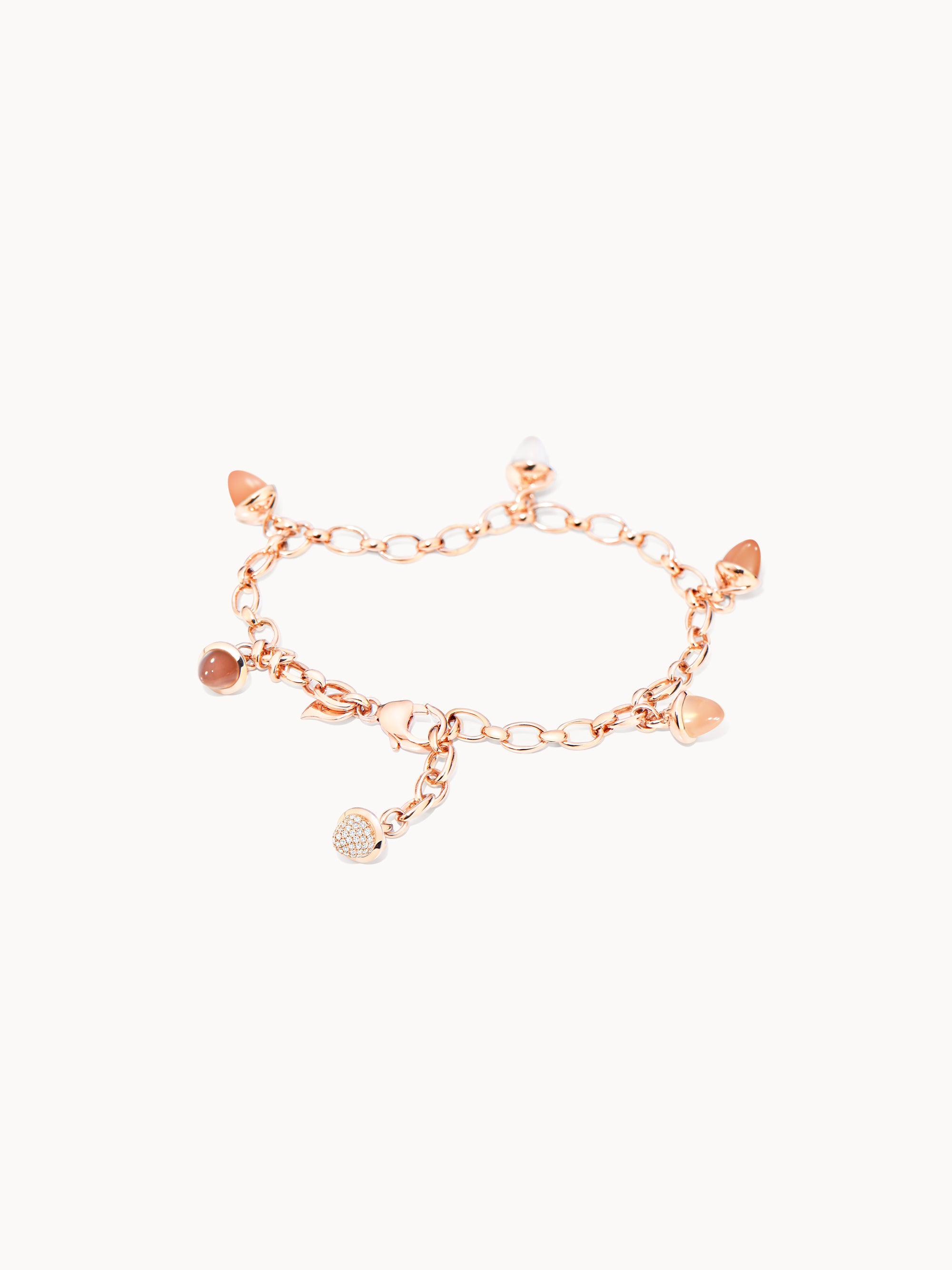 MIKADO Charm Bracelet in 'Camel' with Diamond Pavé