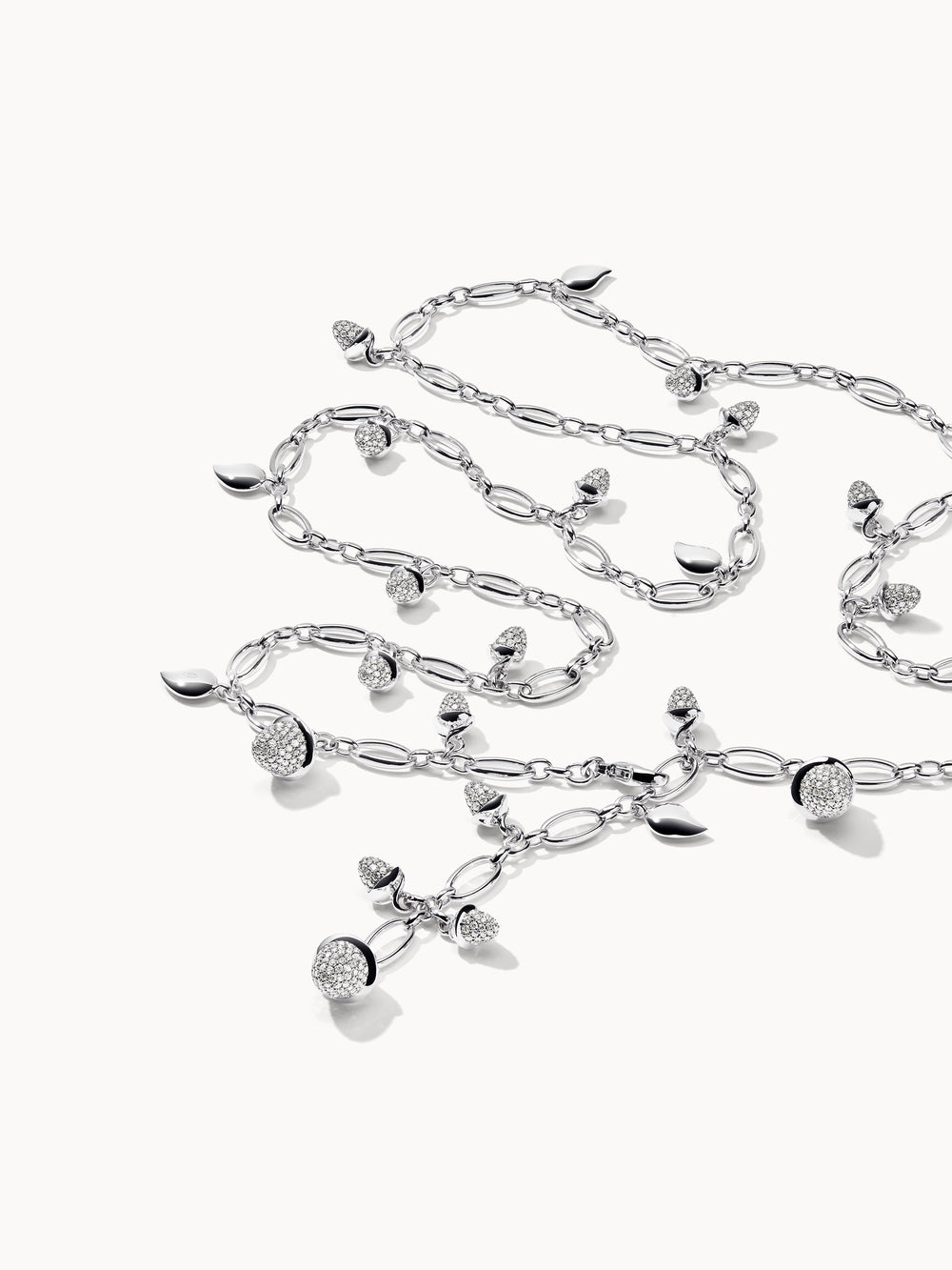 Necklace MIKADO Diamond Pavé - 100 cm mit Diamant Pavé