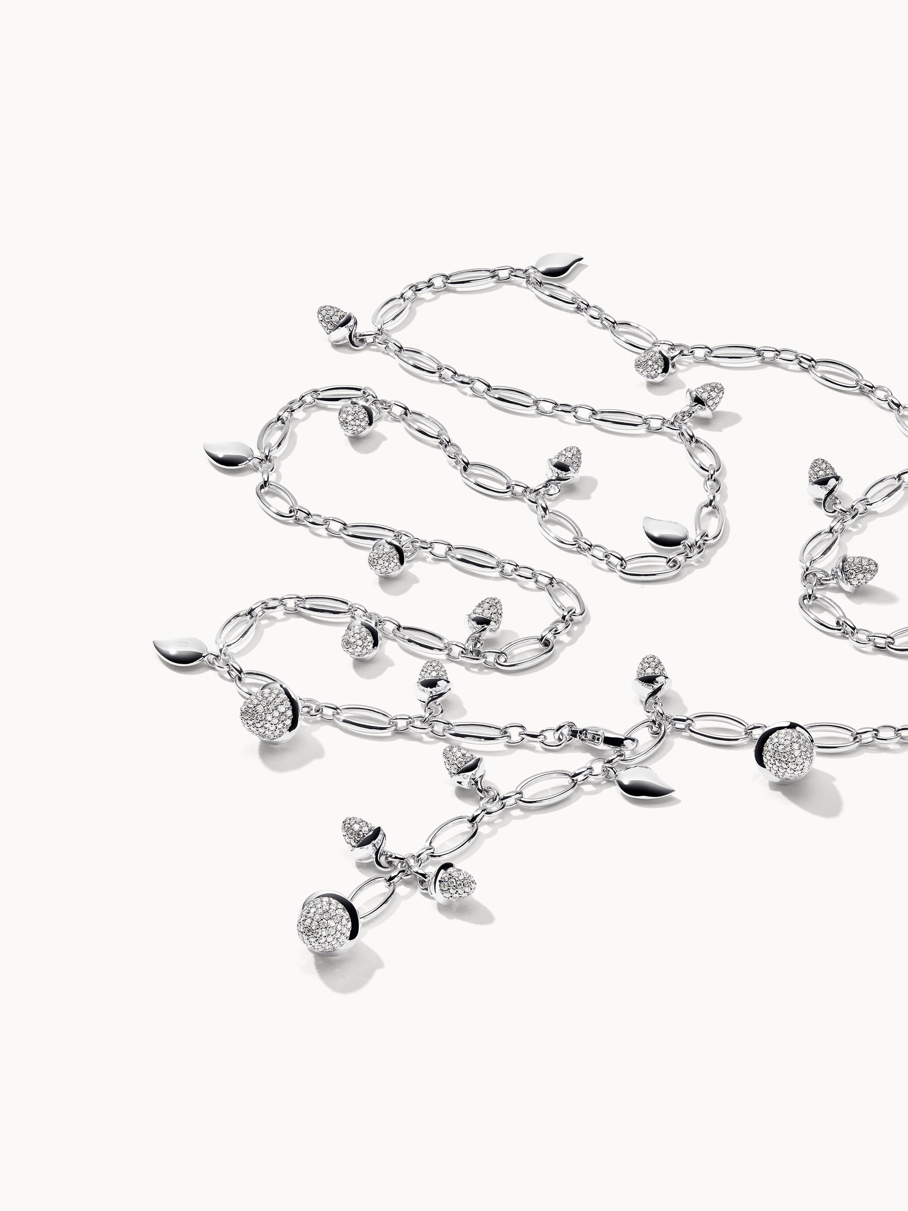 Necklace MIKADO Diamond Pavé - 100 cm mit Diamant Pavé