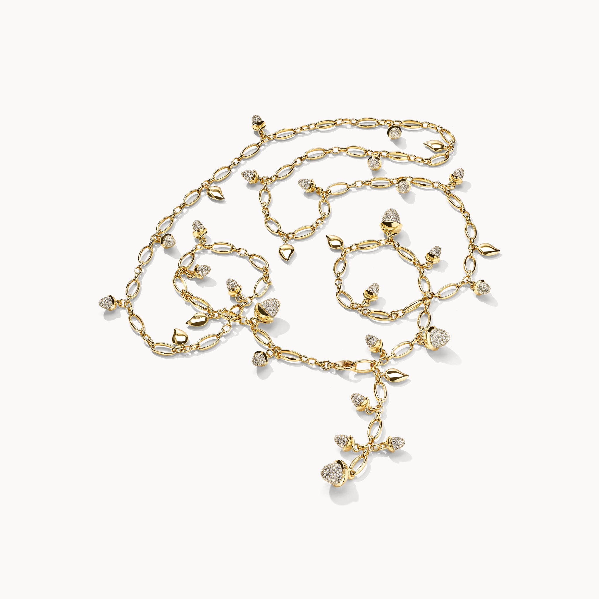 Necklace MIKADO Diamond Pavé - 100 cm mit Diamant Pavé