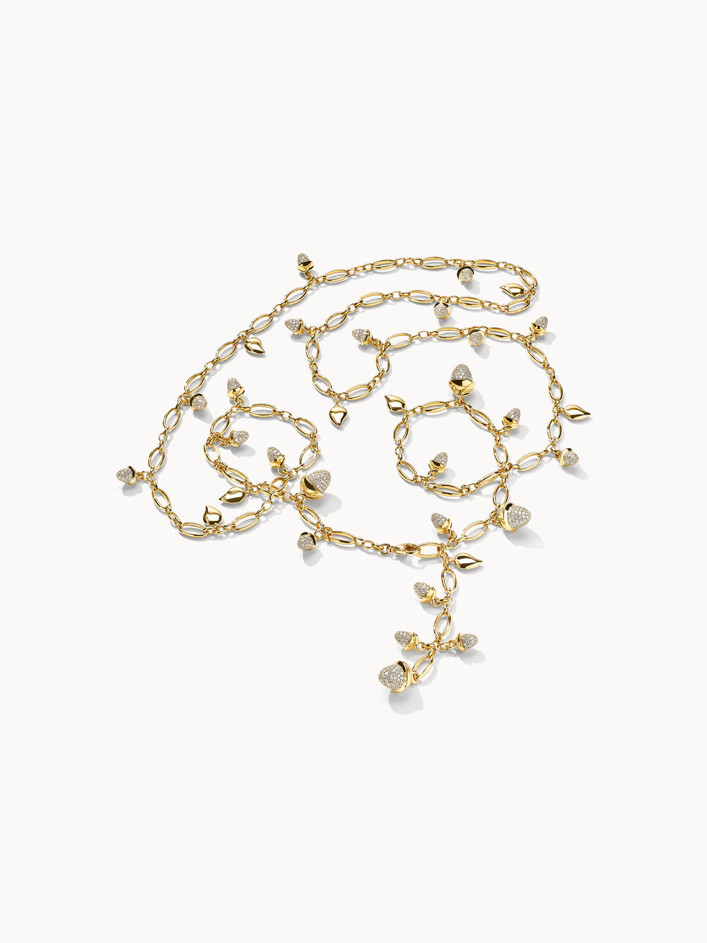 Necklace MIKADO Diamond Pavé - 100 cm mit Diamant Pavé