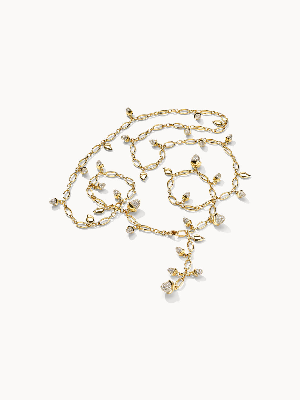 Necklace MIKADO Diamond Pavé - 100 cm mit Diamant Pavé