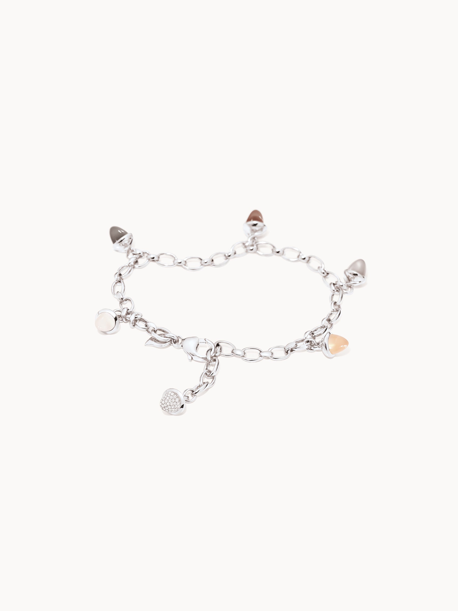 MIKADO Charm Bracelet in 'Cashmere' with Diamond Pavé