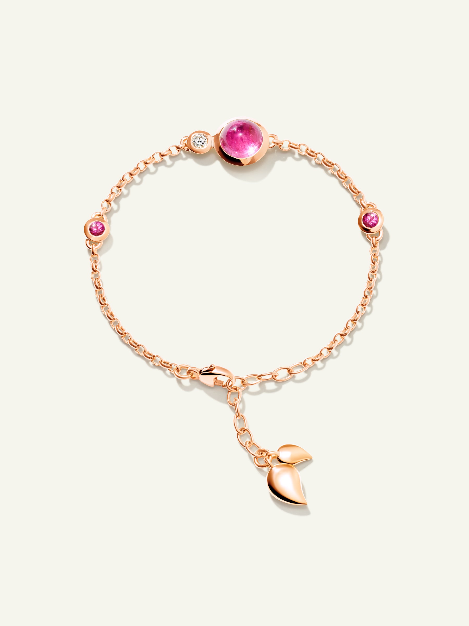 B-BOU-c-Blu-sm-rg | BOUTON Mini Chain Bracelet, Small/Medium in 'Blush'