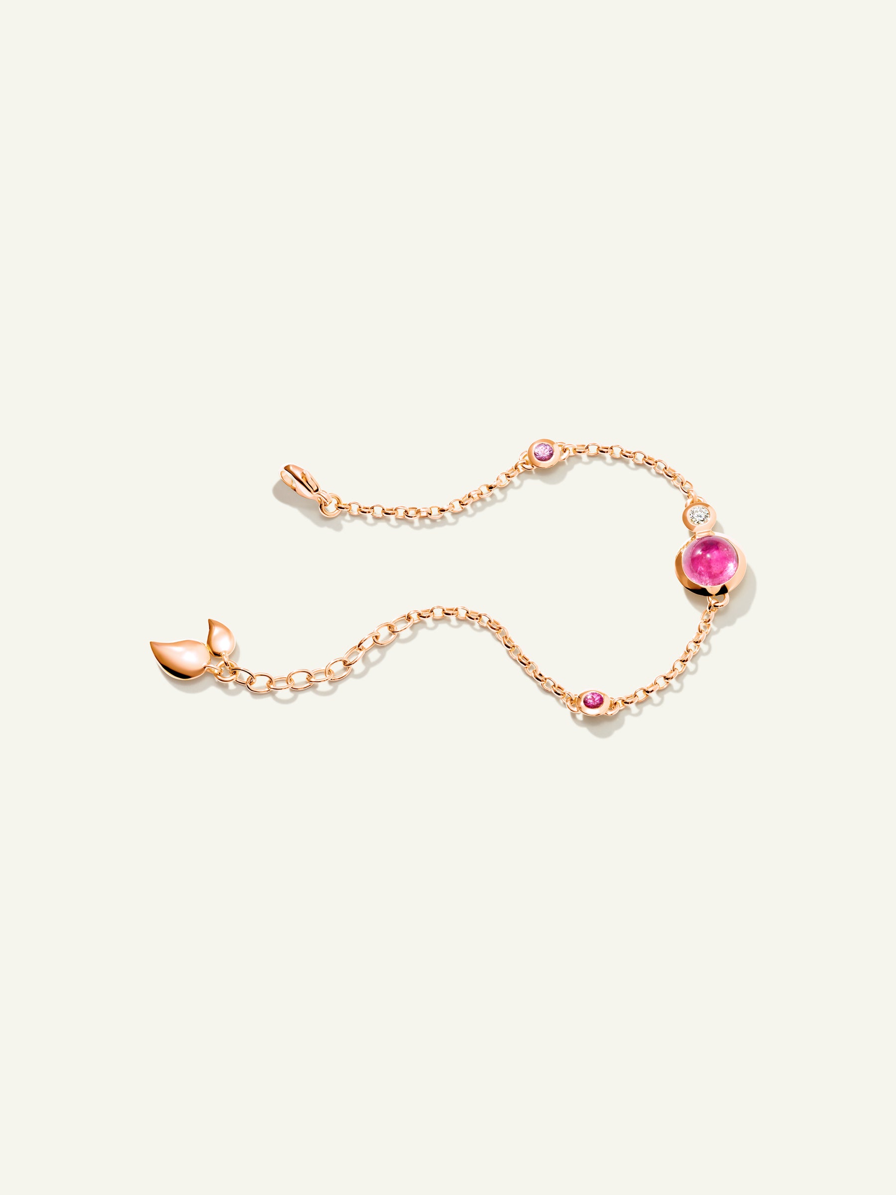 B-BOU-c-Blu-ml-rg | BOUTON Mini Chain Bracelet, in 'Blush'