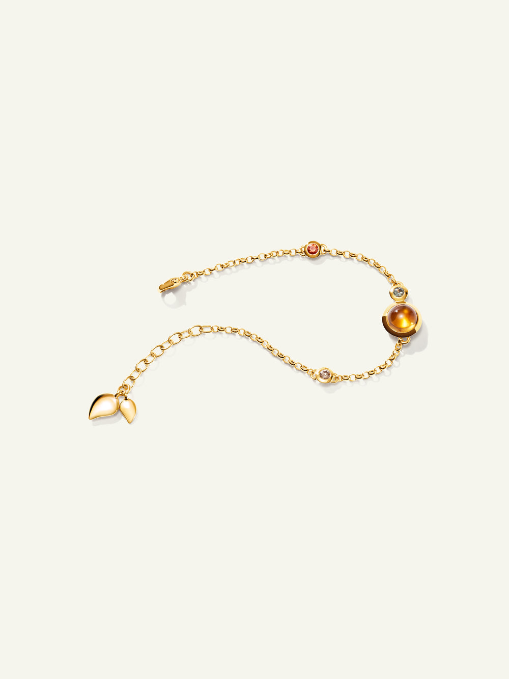 B-BOU-c-IS-ml-yg | BOUTON Mini Chain Bracelet, in 'Indian Summer'