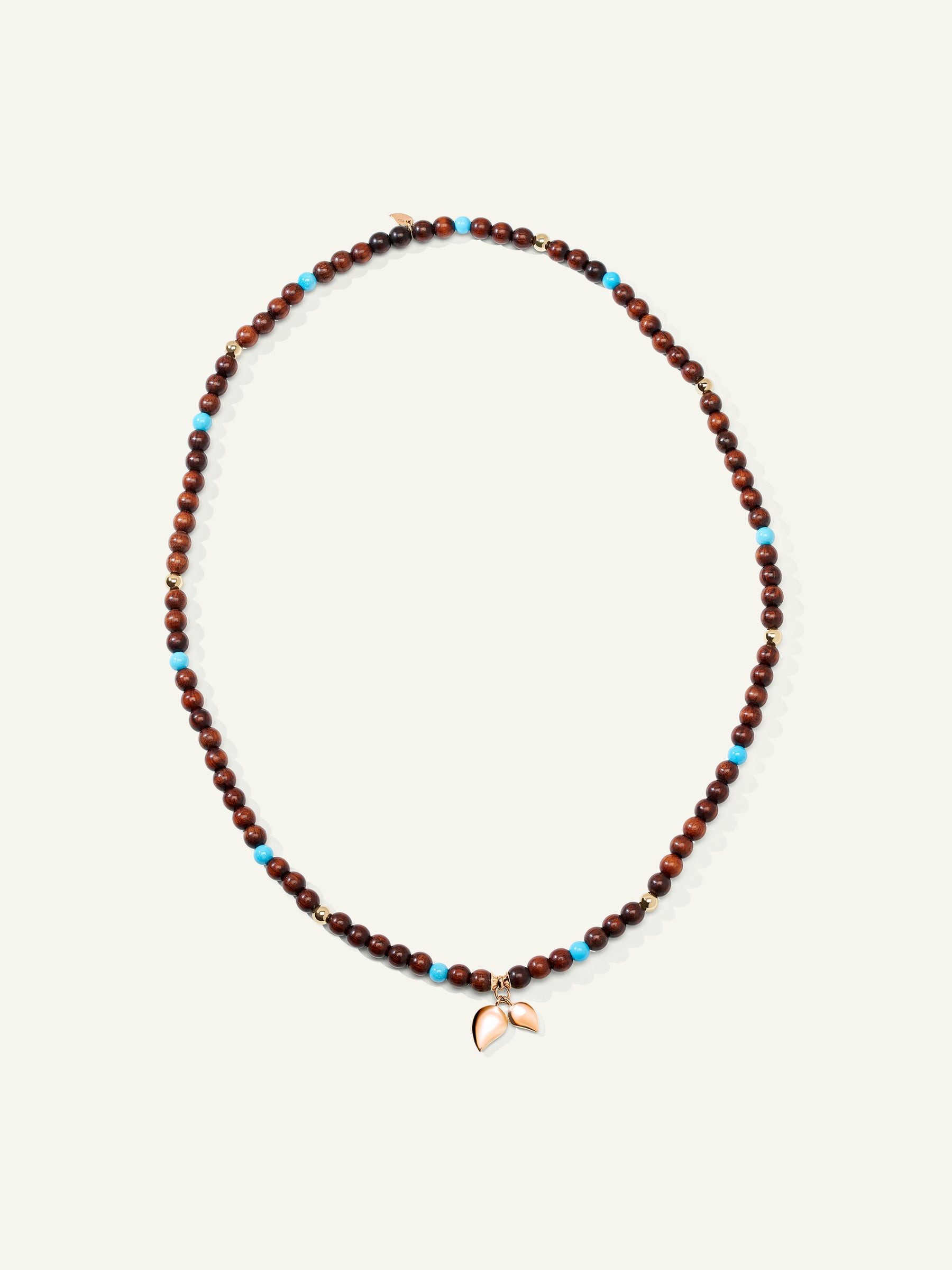 B-IND-SWTur-3-l-rg | INDIA Bracelet with Turquoise Beads and Snakewood, Three Rows