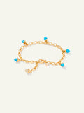 MIKADO Charm Armband in 'Turquoise' mit Diamant Pavé