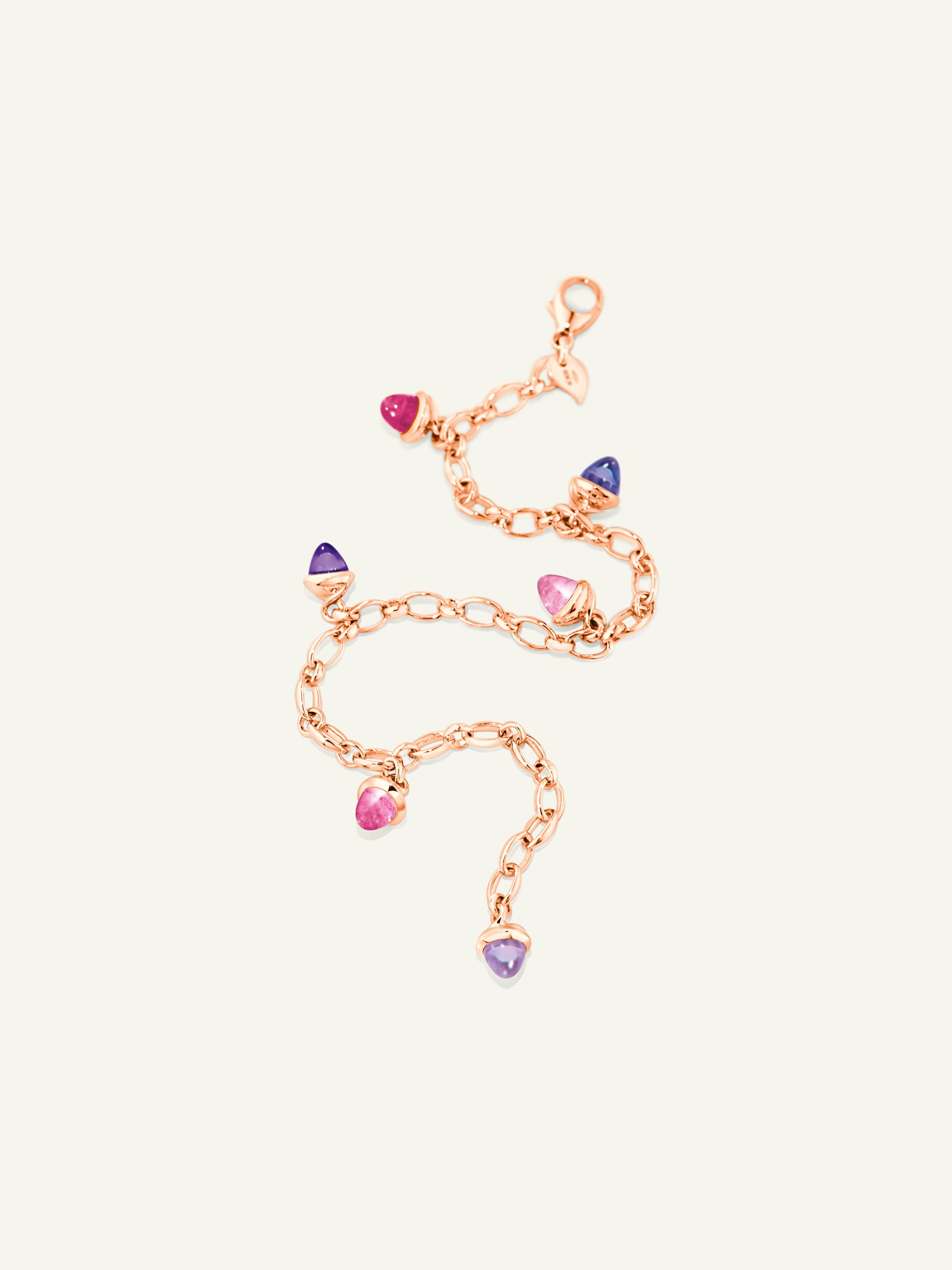 B-MC-Ch-WB-rg | MIKADO Charm Bracelet in 'Wildberry'