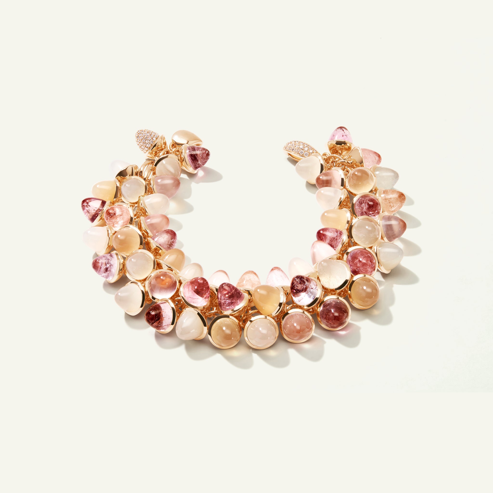 MIKADO Flamenco Armband in 'Blush' mit Diamond Pavé