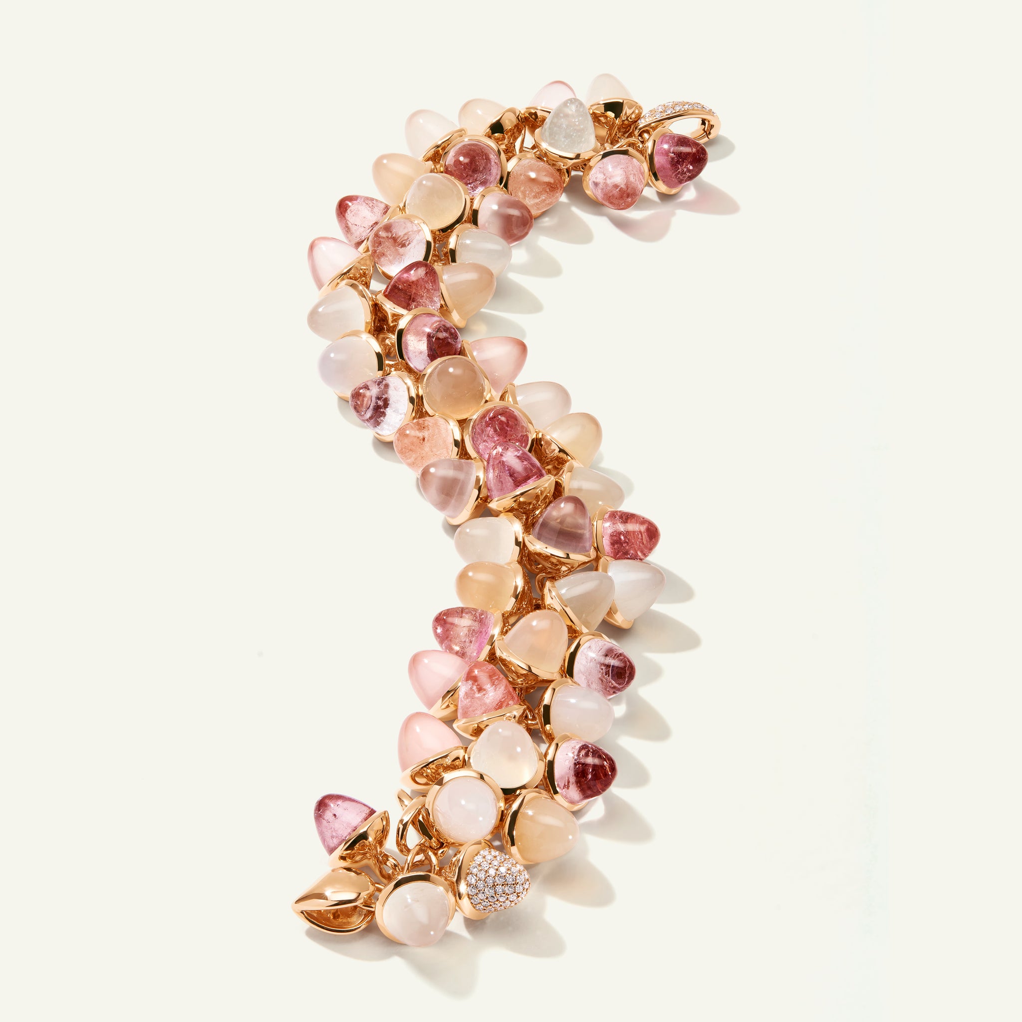 MIKADO Flamenco Armband in 'Blush' mit Diamond Pavé