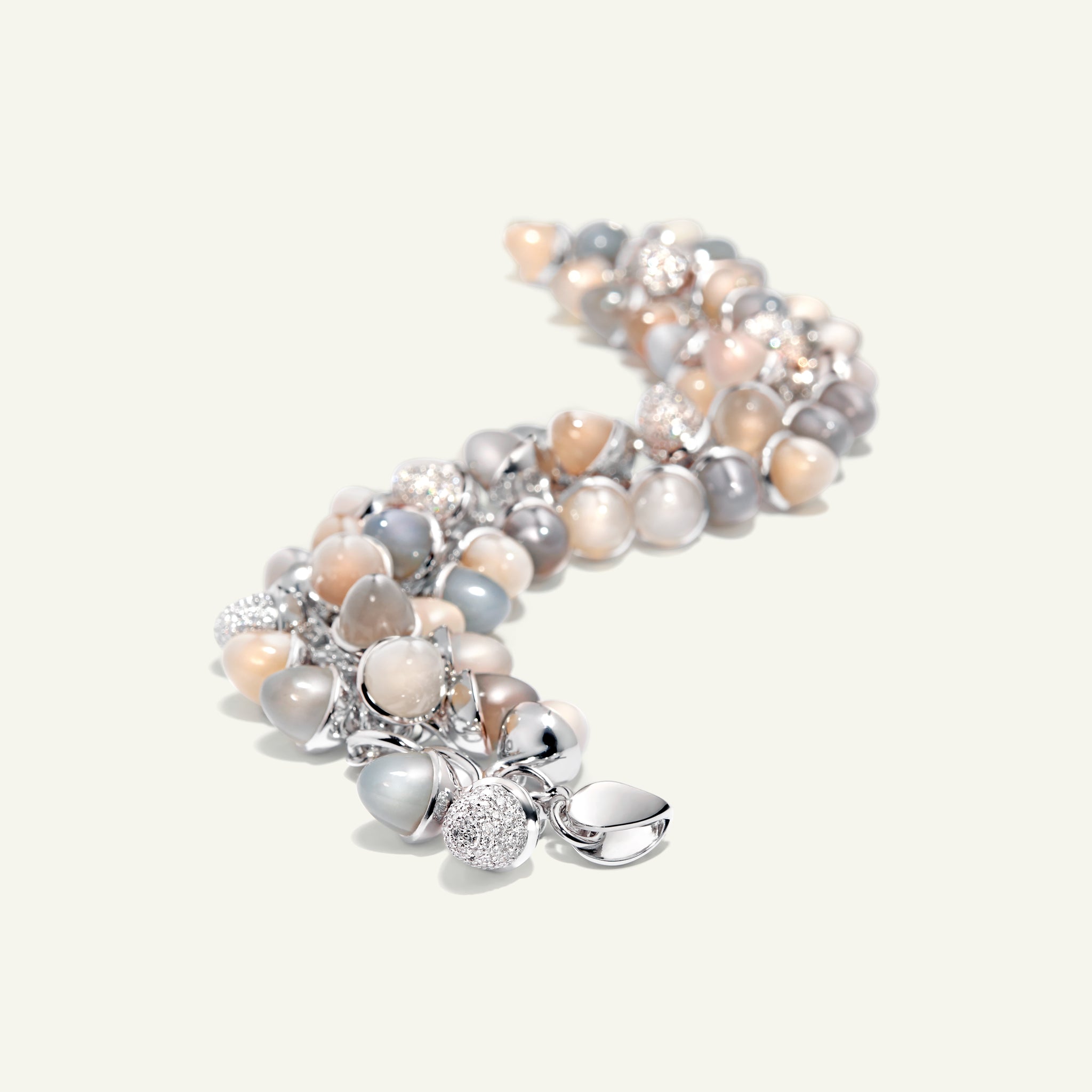 MIKADO Flamenco Armband in 'Cashmere' mit Diamond Pavé