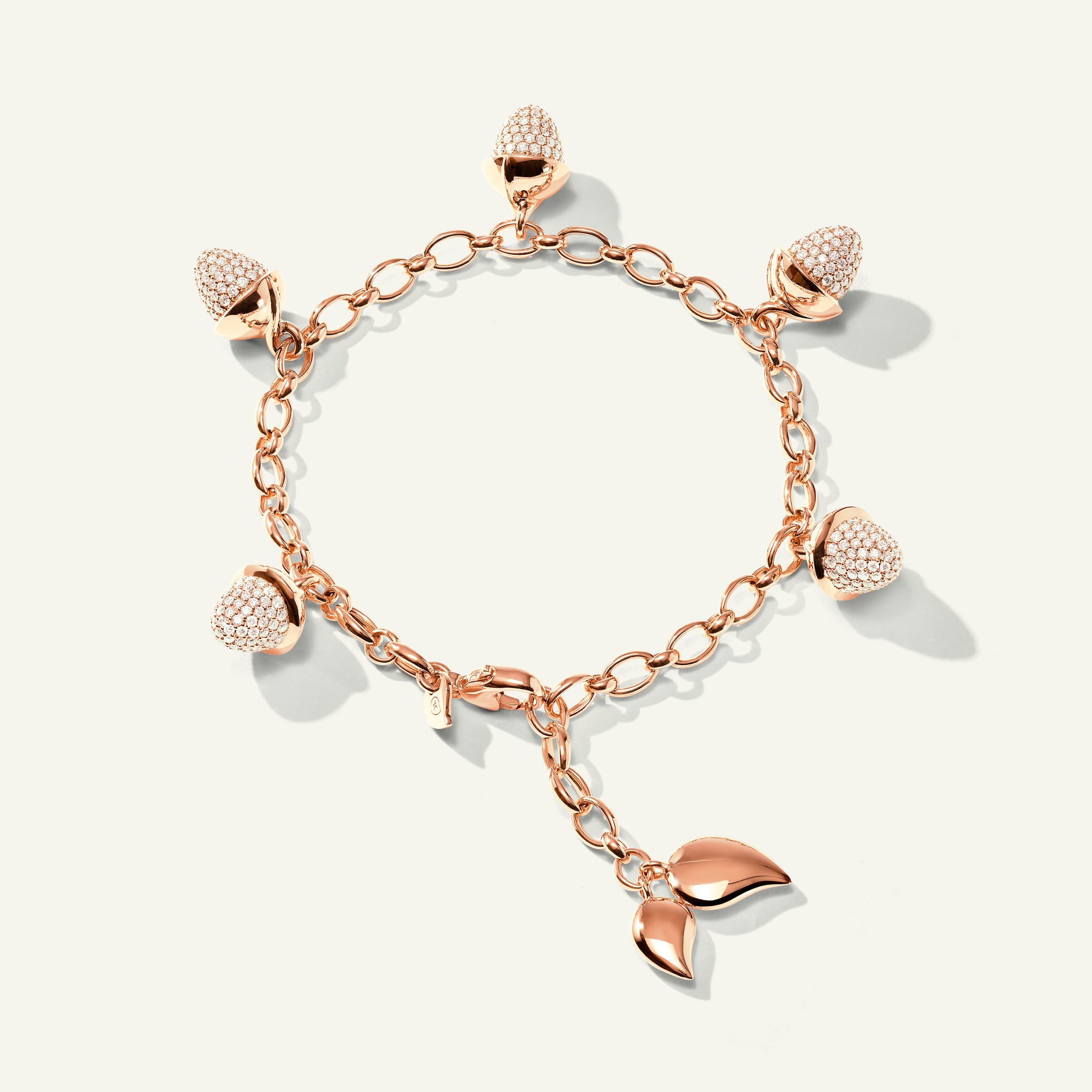 MIKADO Flamenco Charm Bracelet with Diamond Pavé