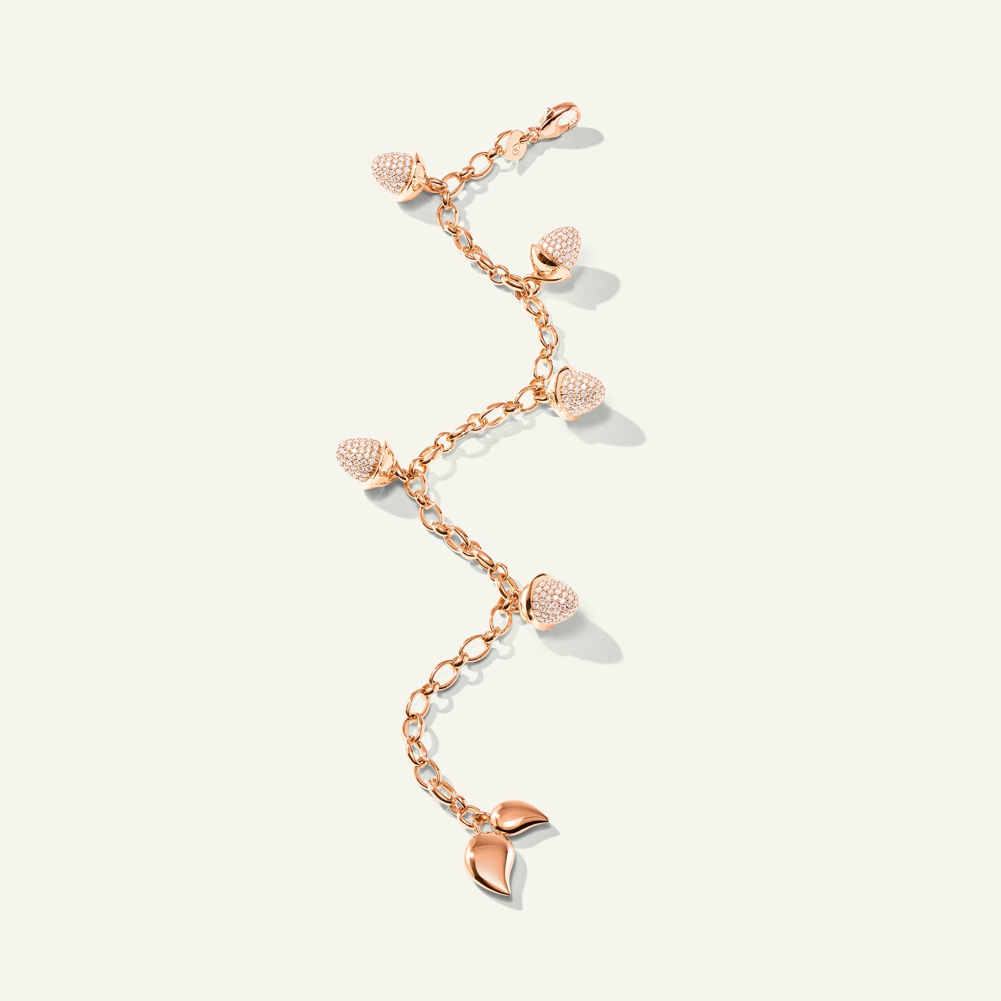 MIKADO Flamenco Charm Bracelet with Diamond Pavé