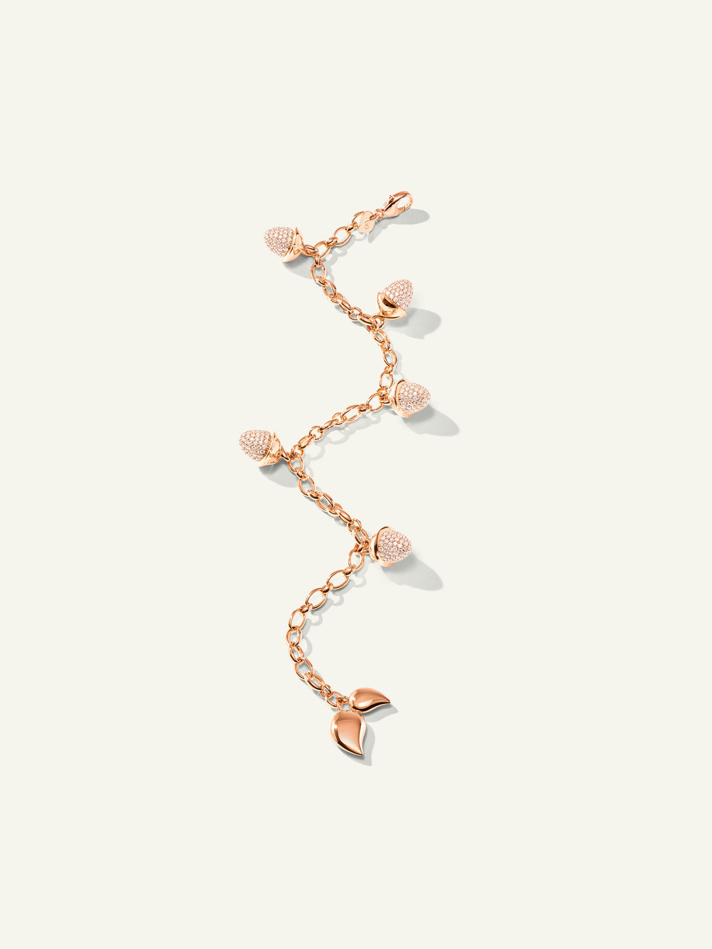 MIKADO Flamenco Charm Armband mit Diamant Pavé