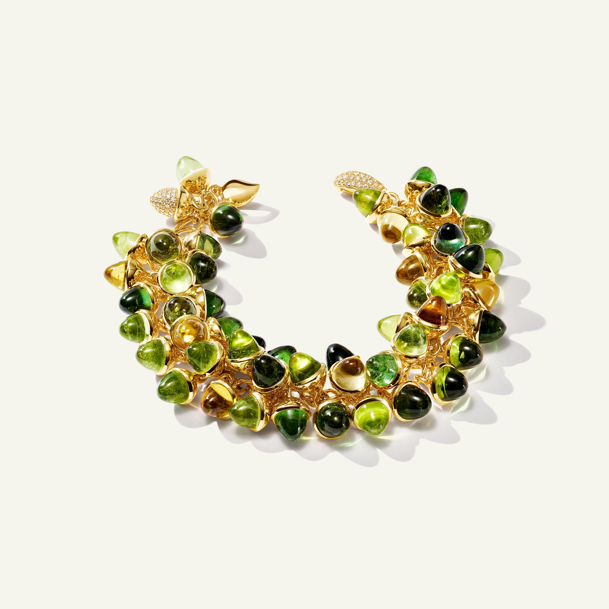 MIKADO Flamenco Armband in 'Rainforest' mit Diamond Pavé