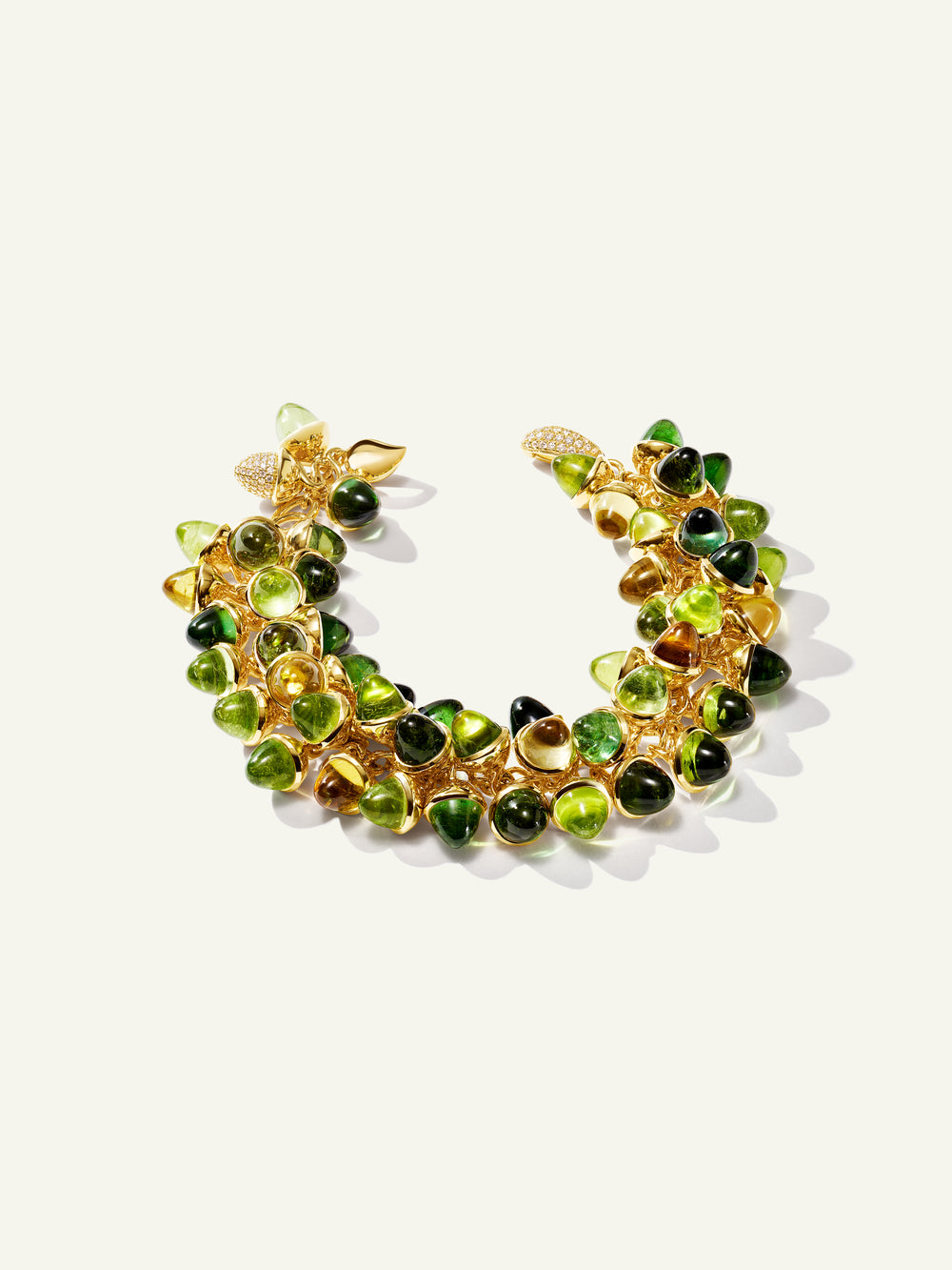 Bracelet MIKADO Flamenco 'Rainforest' with Diamond Pavé