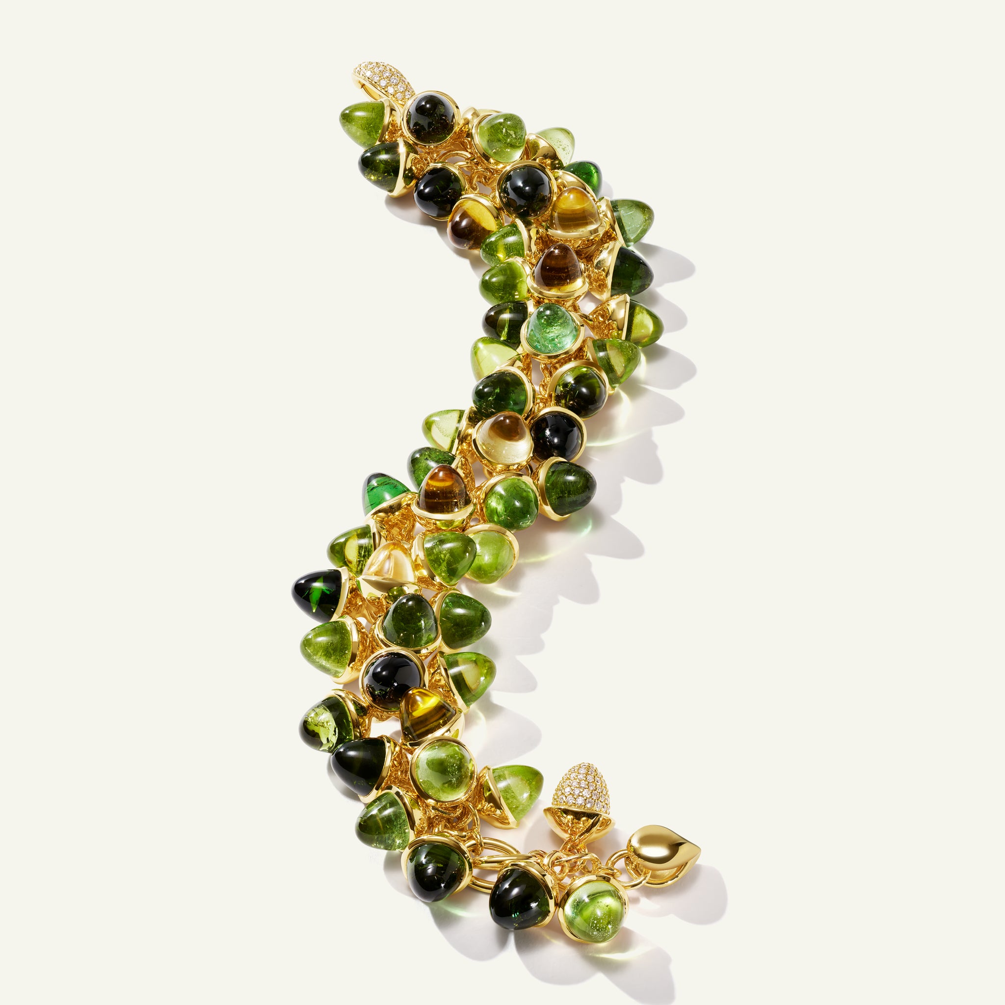 MIKADO Flamenco Armband in 'Rainforest' mit Diamond Pavé