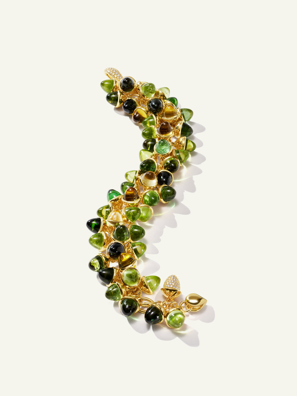 Bracelet MIKADO Flamenco 'Rainforest' with Diamond Pavé