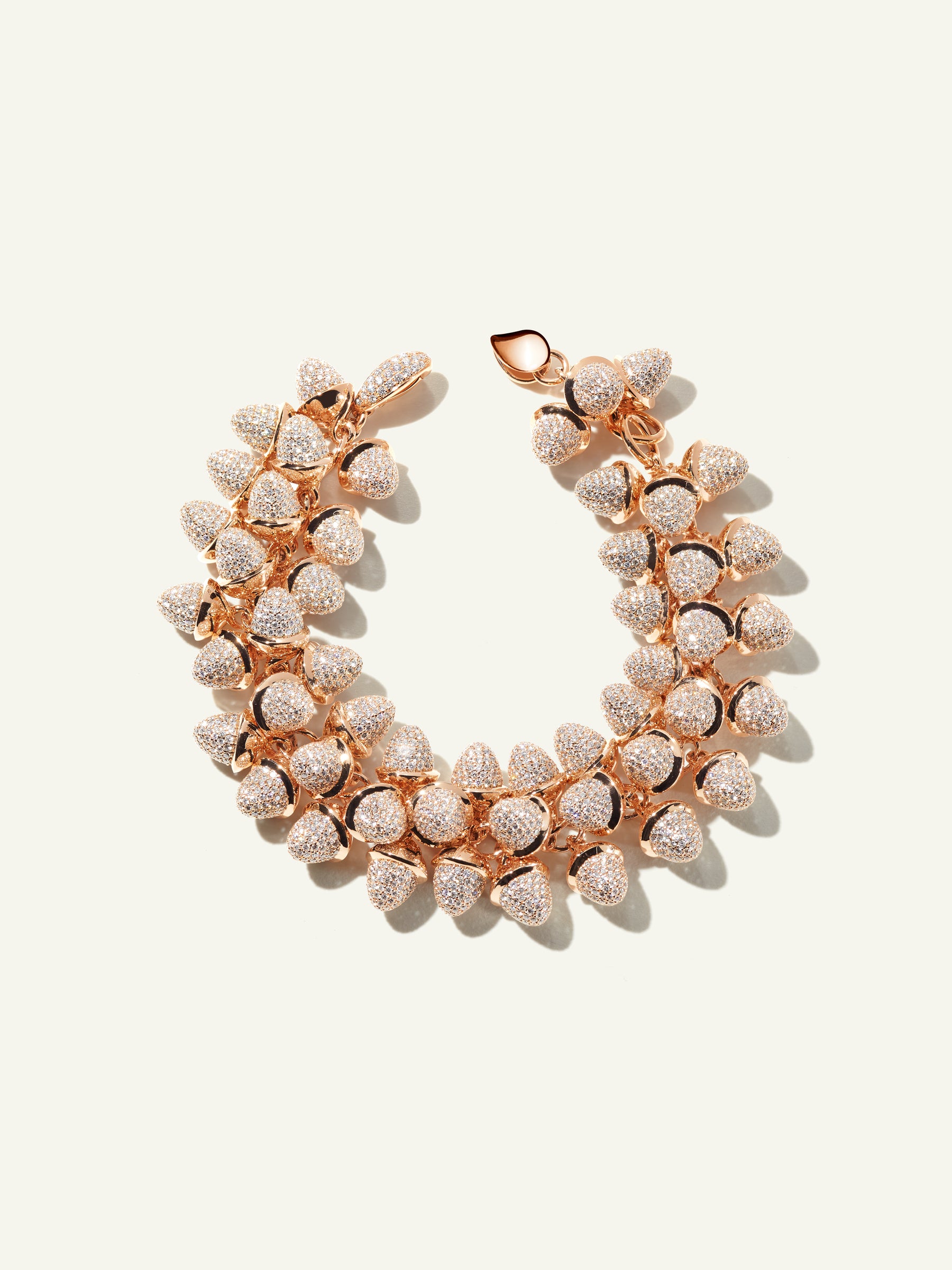 B-MFL-p-rg | MIKADO Flamenco Bracelet with Diamond Pavé