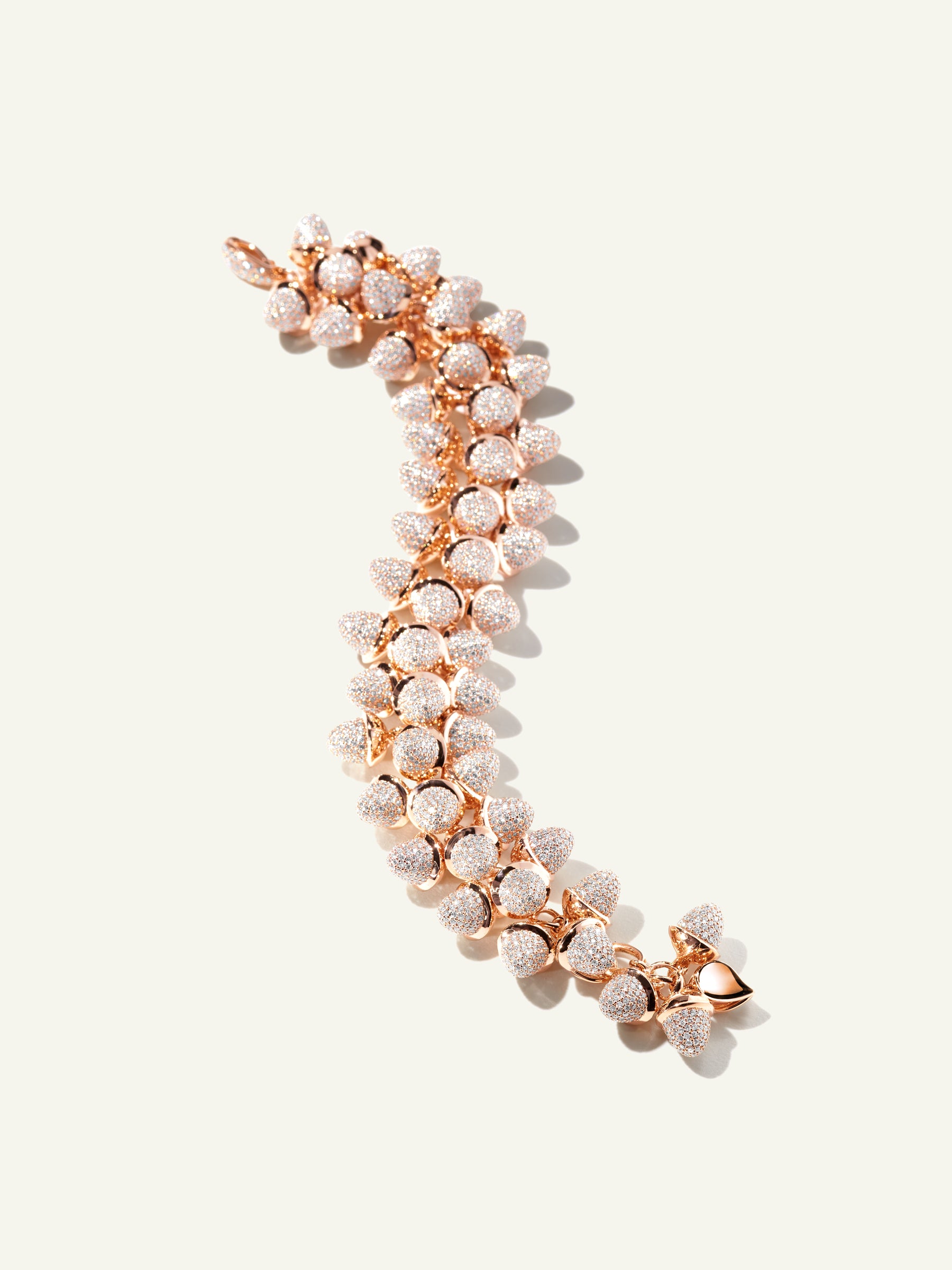 B-MFL-p-rg | MIKADO Flamenco Bracelet with Diamond Pavé