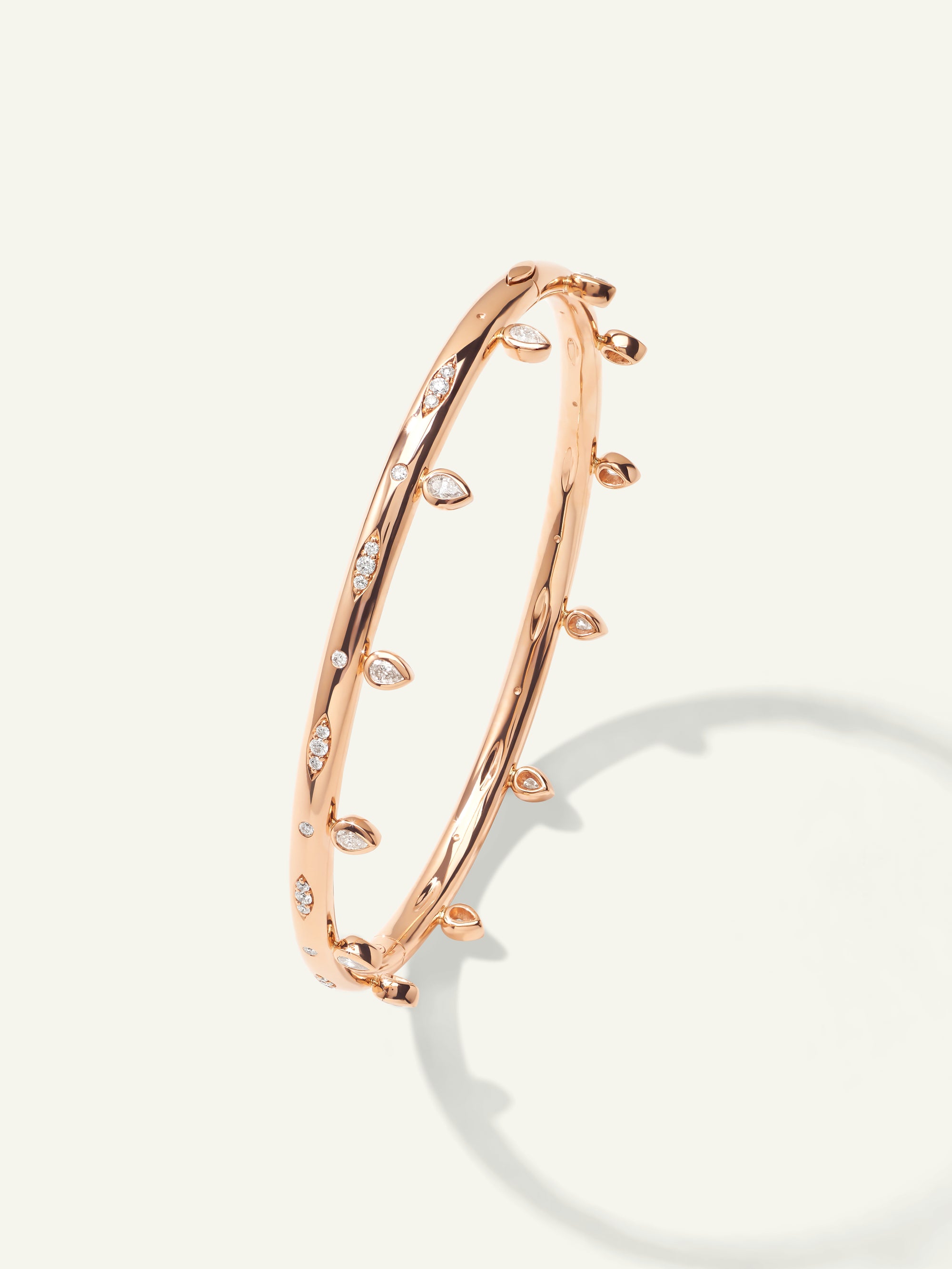 GYPSY Drop Armreif, 17 cm Weiße Diamanten