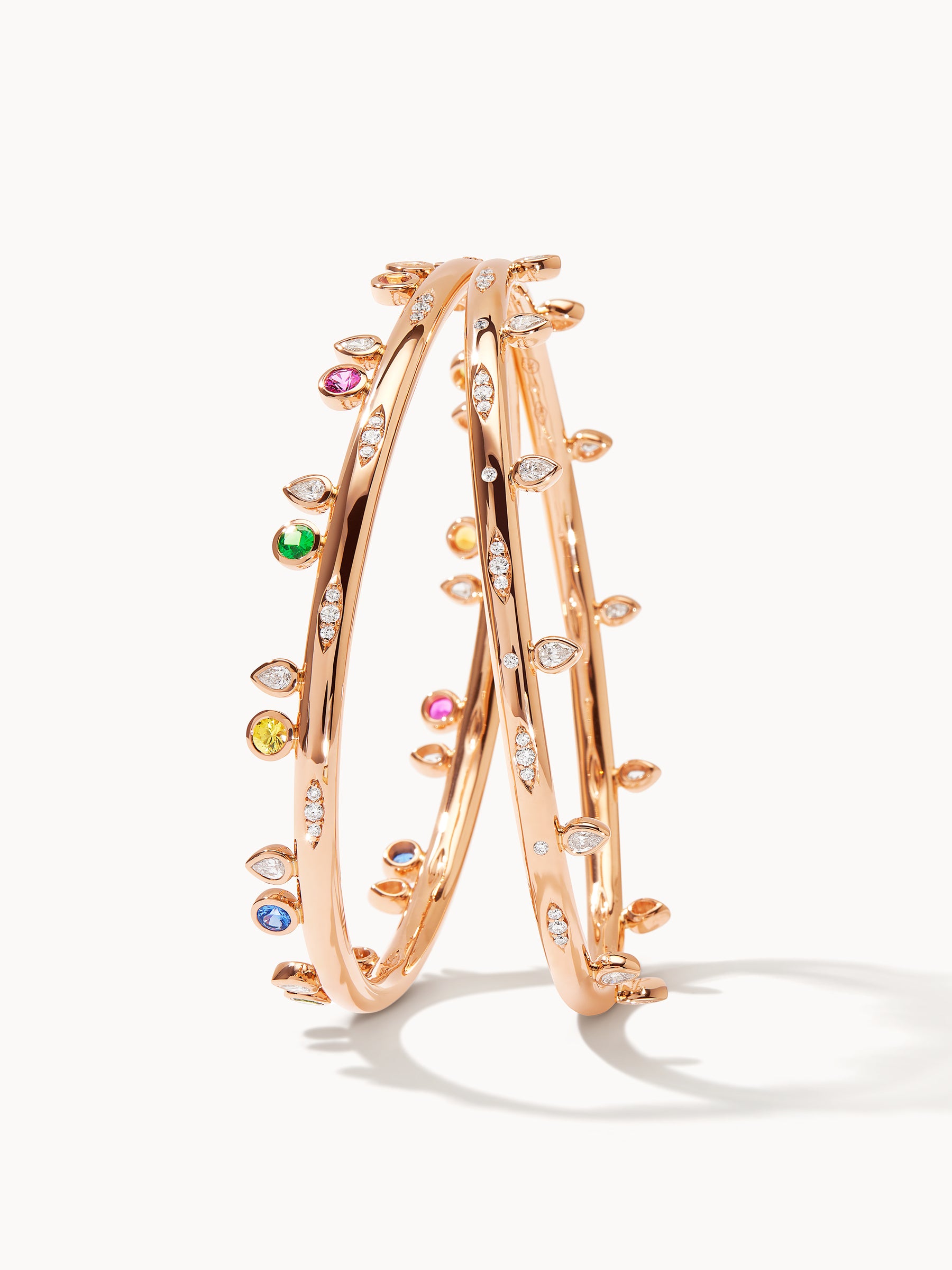 GYPSY Drop Armreif, 17 cm Weiße Diamanten