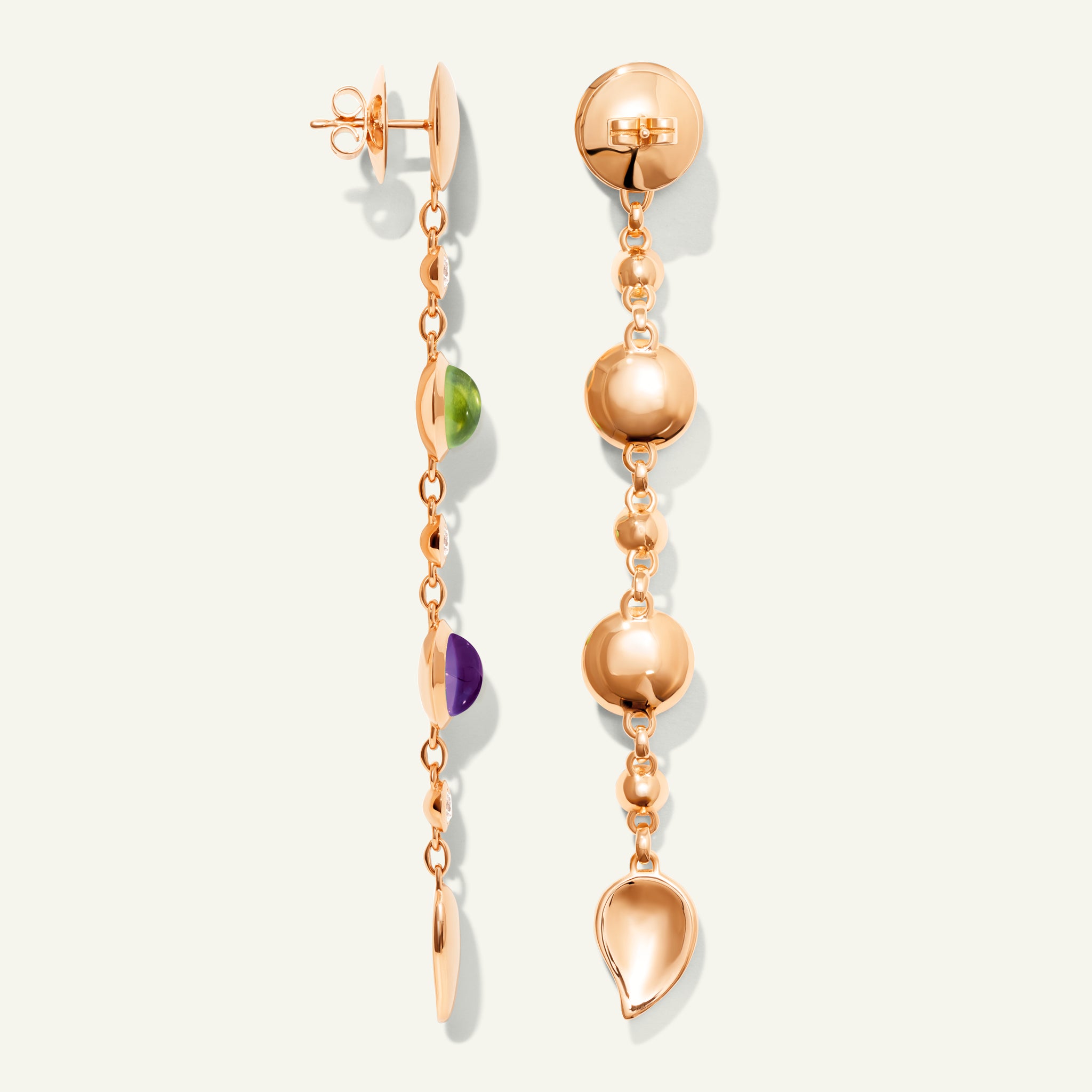 BOUTON Long Ohrringe in 'Aurora' mit Diamanten