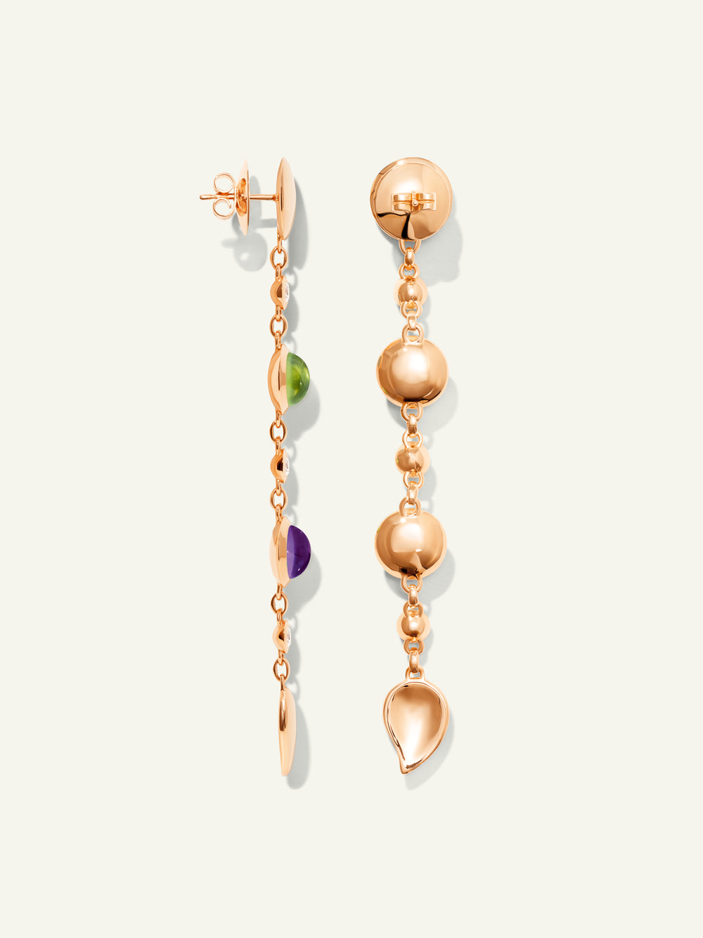 BOUTON Long Ohrringe in 'Aurora' mit Diamanten