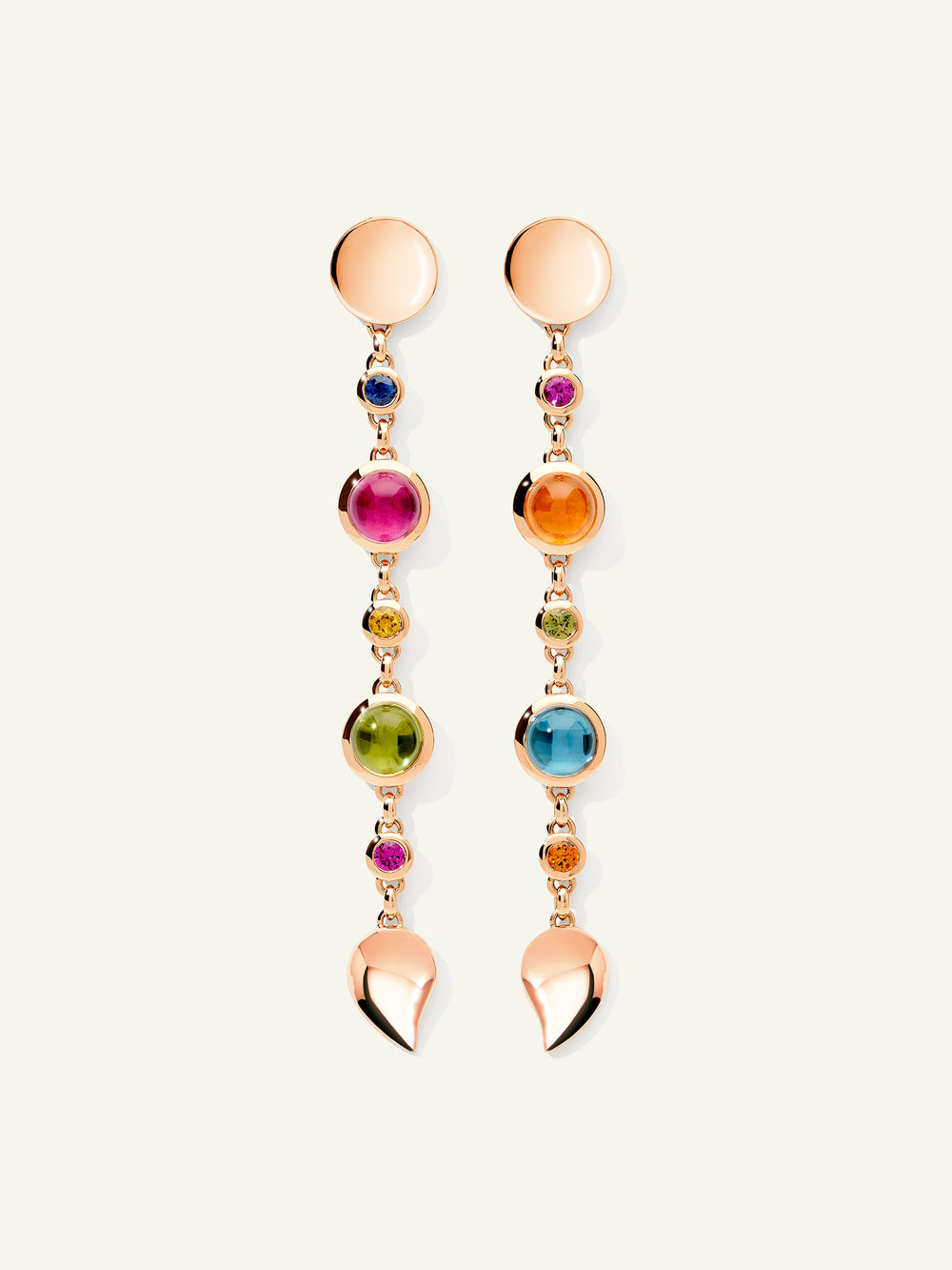 BOUTON Long Ohrringe in 'Candy' mit Saphiren