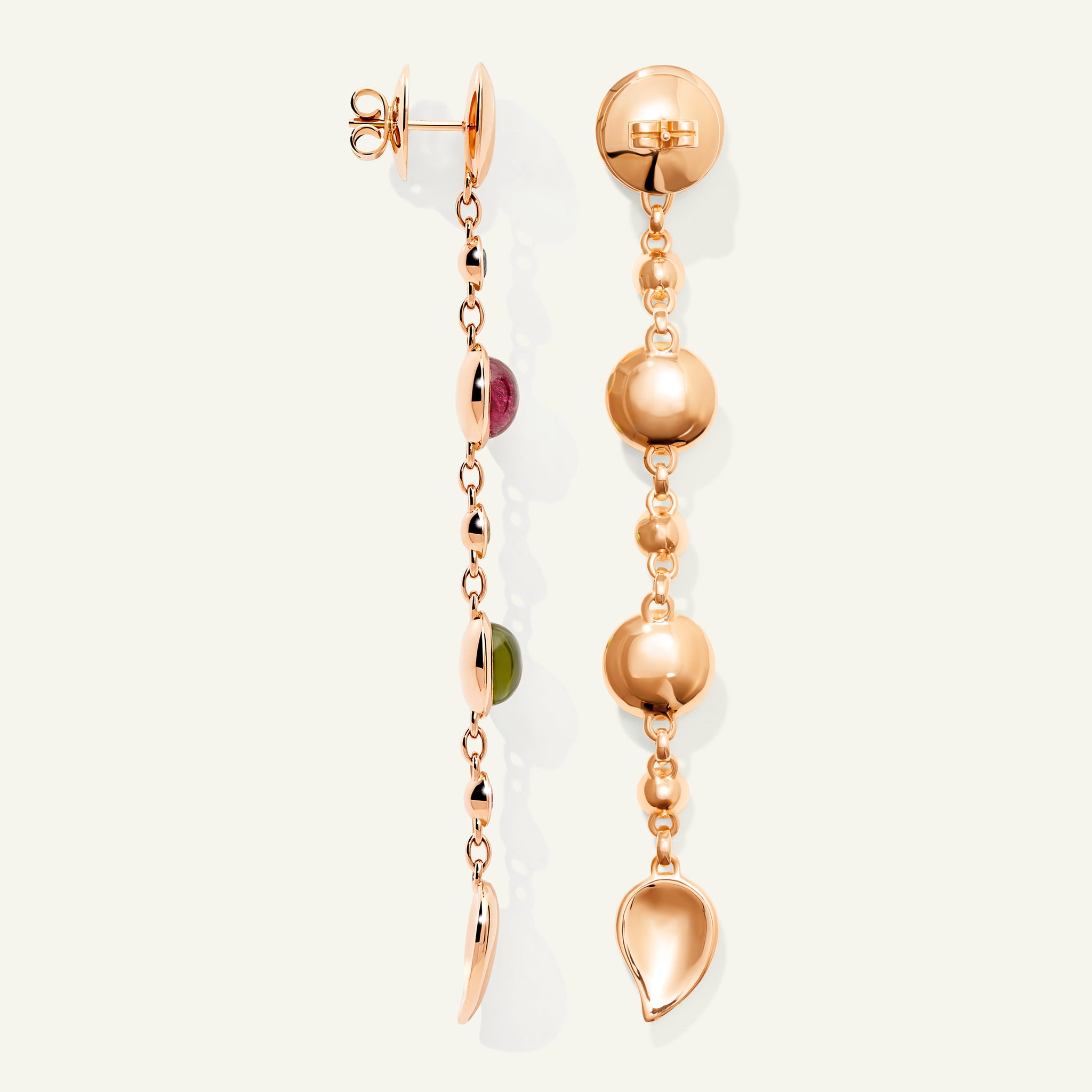 BOUTON Long Ohrringe in 'Candy' mit Saphiren