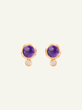 BOUTON Ohrringe mit Amethyst und Diamanten