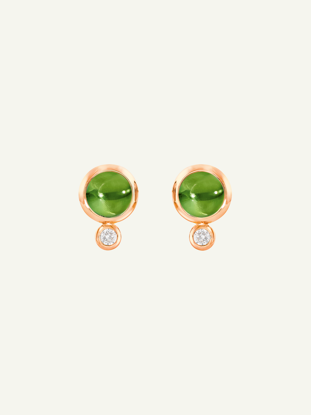 BOUTON Ohrringe mit Peridot und Diamanten