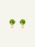 BOUTON Ohrringe mit Peridot und Diamanten