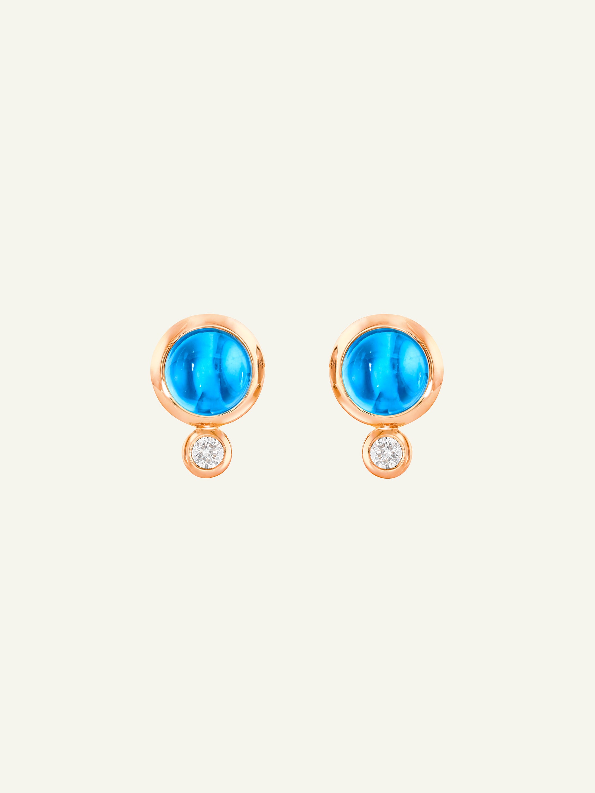BOUTON Ohrringe mit Swiss Topas und Diamanten