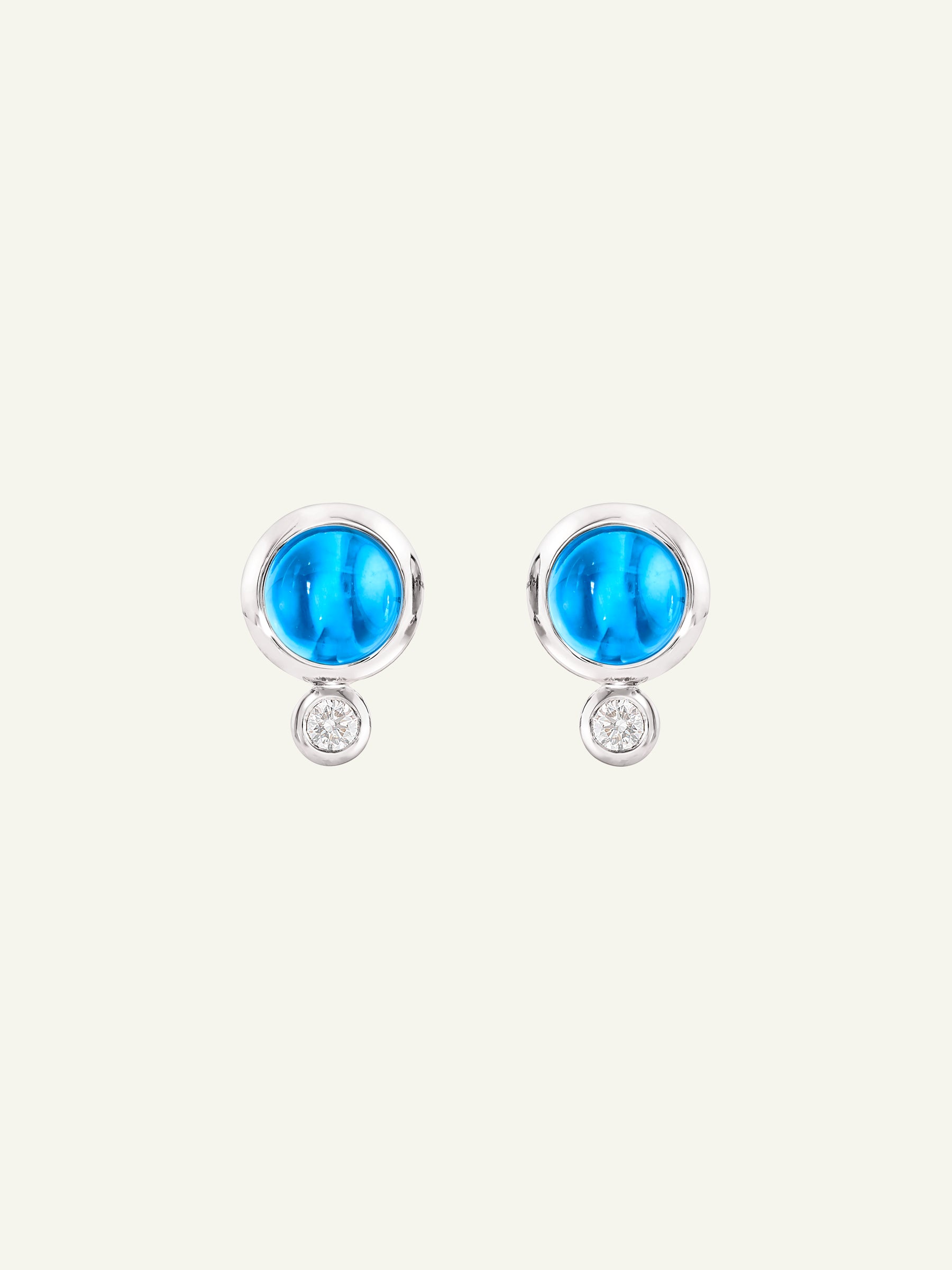 BOUTON Ohrringe mit Swiss Topas und Diamanten