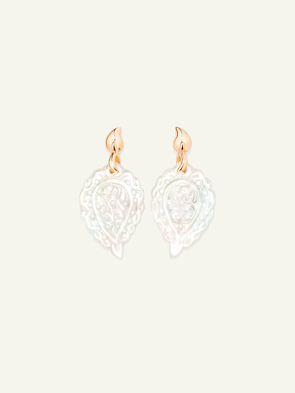 E-IND-MPw-rg | INDIA Earrings with Mother of Pearl