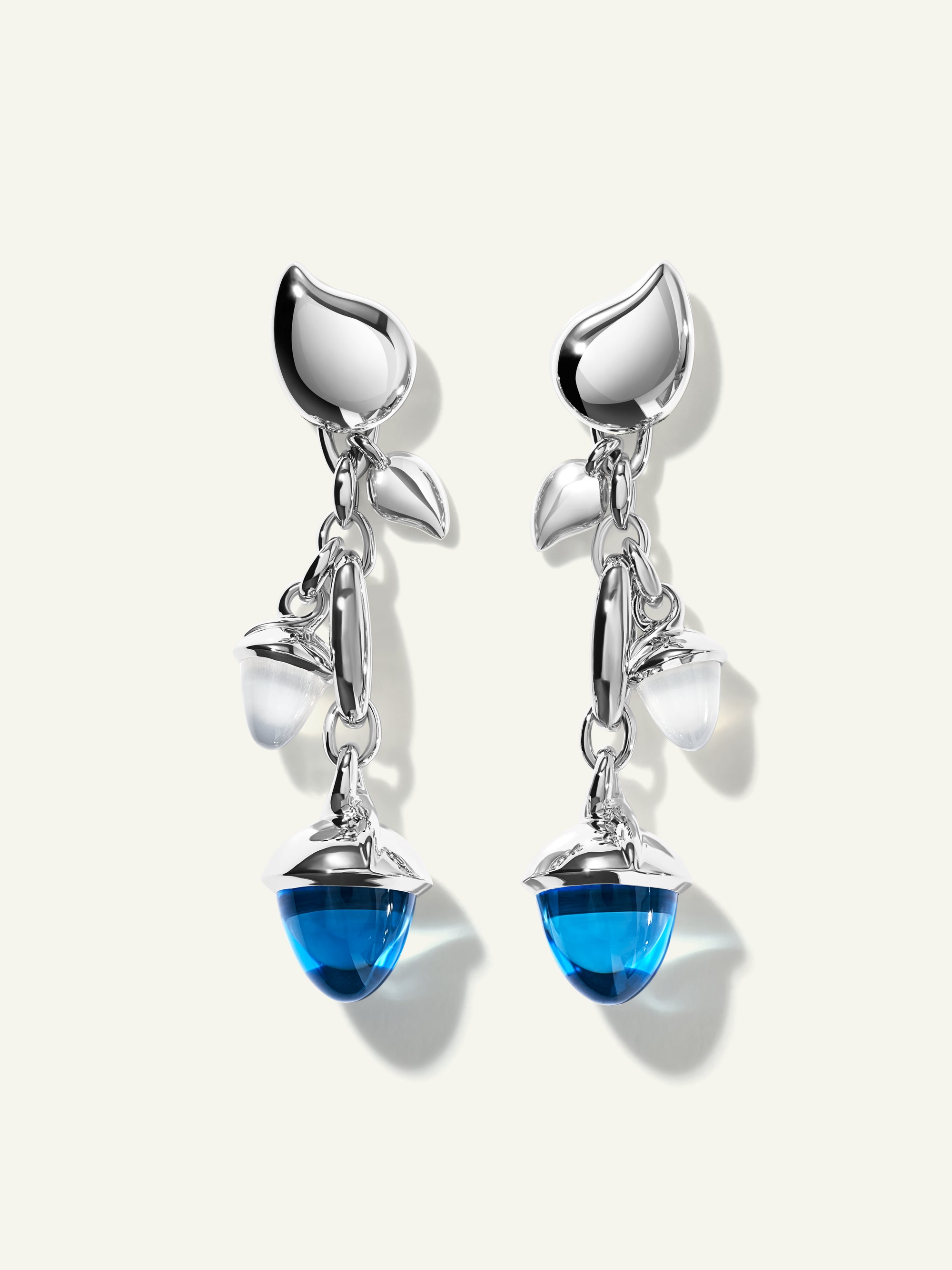 MIKADO Dangling 2 Acorn Earrings in 'Ocean'
