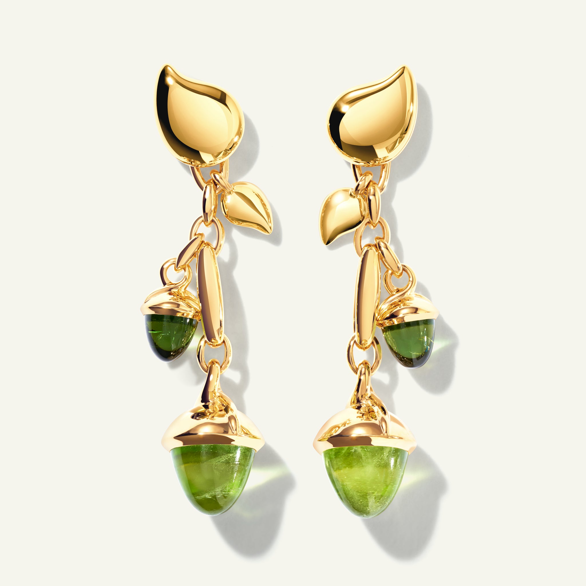 MIKADO Dangling 2 Acorn Earrings in 'Rainforest'