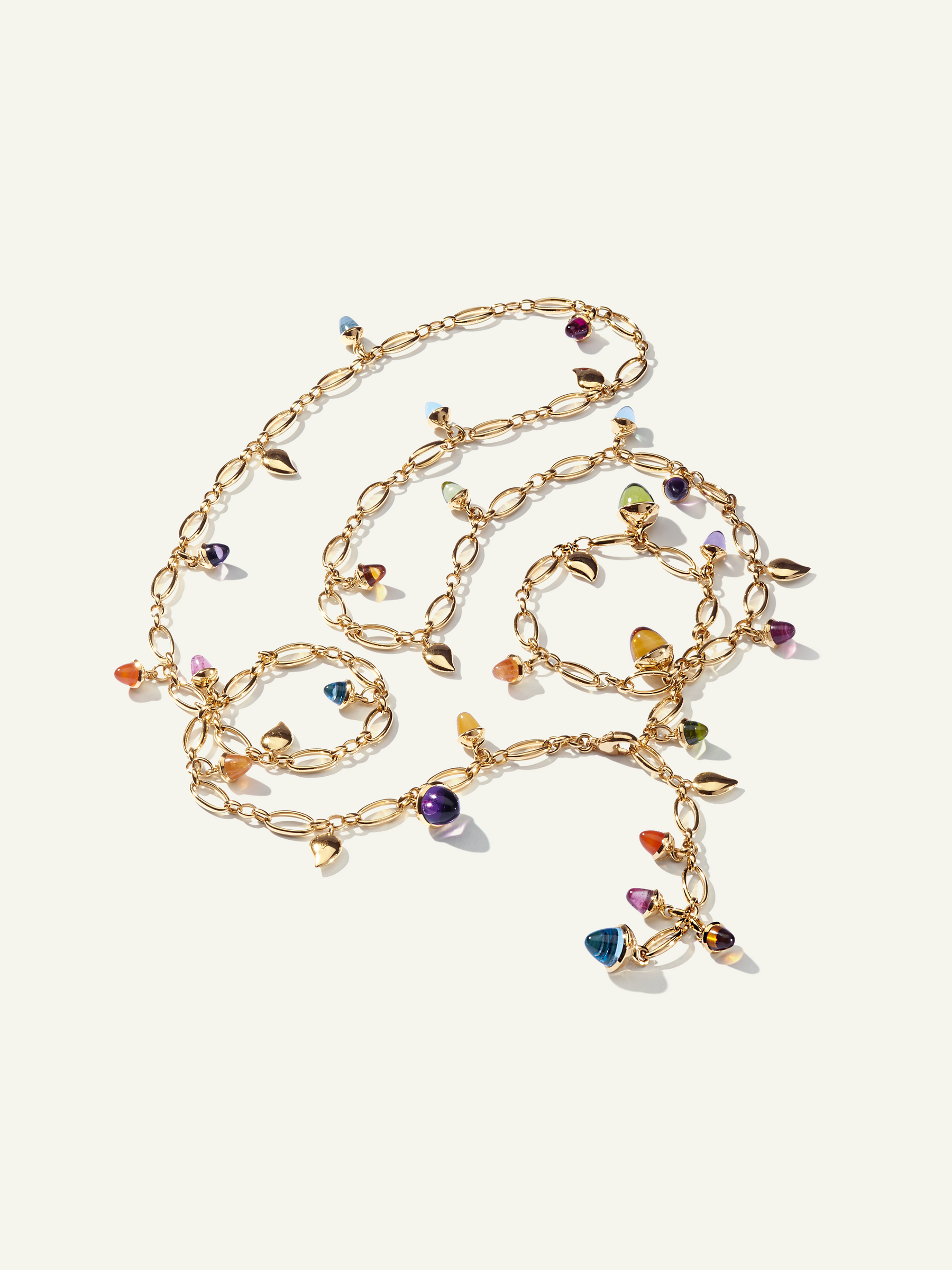 Necklace MIKADO 'Cashmere' with Diamond Pavé - 100 cm