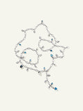 Necklace MIKADO 'Ocean' with Diamond Pavé - 100 cm