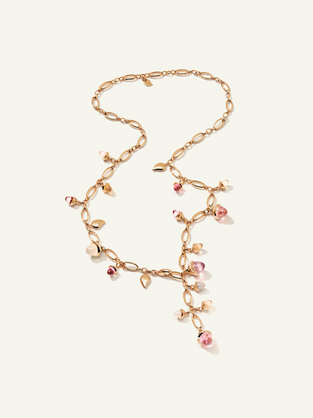 Necklace MIKADO 'Blush' with Diamond Pavé - 56 cm