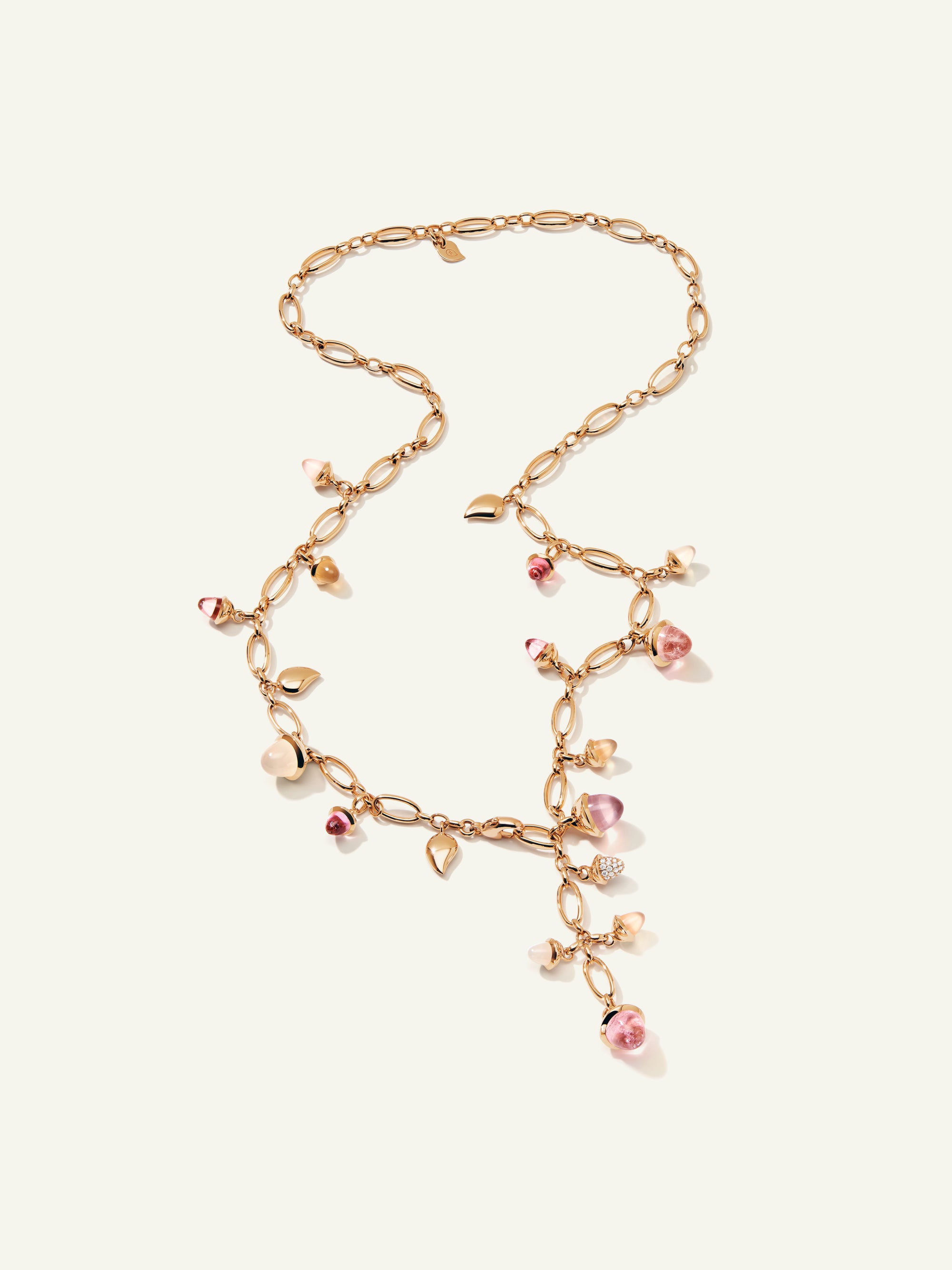 Necklace MIKADO 'Blush' with Diamond Pavé - 56 cm