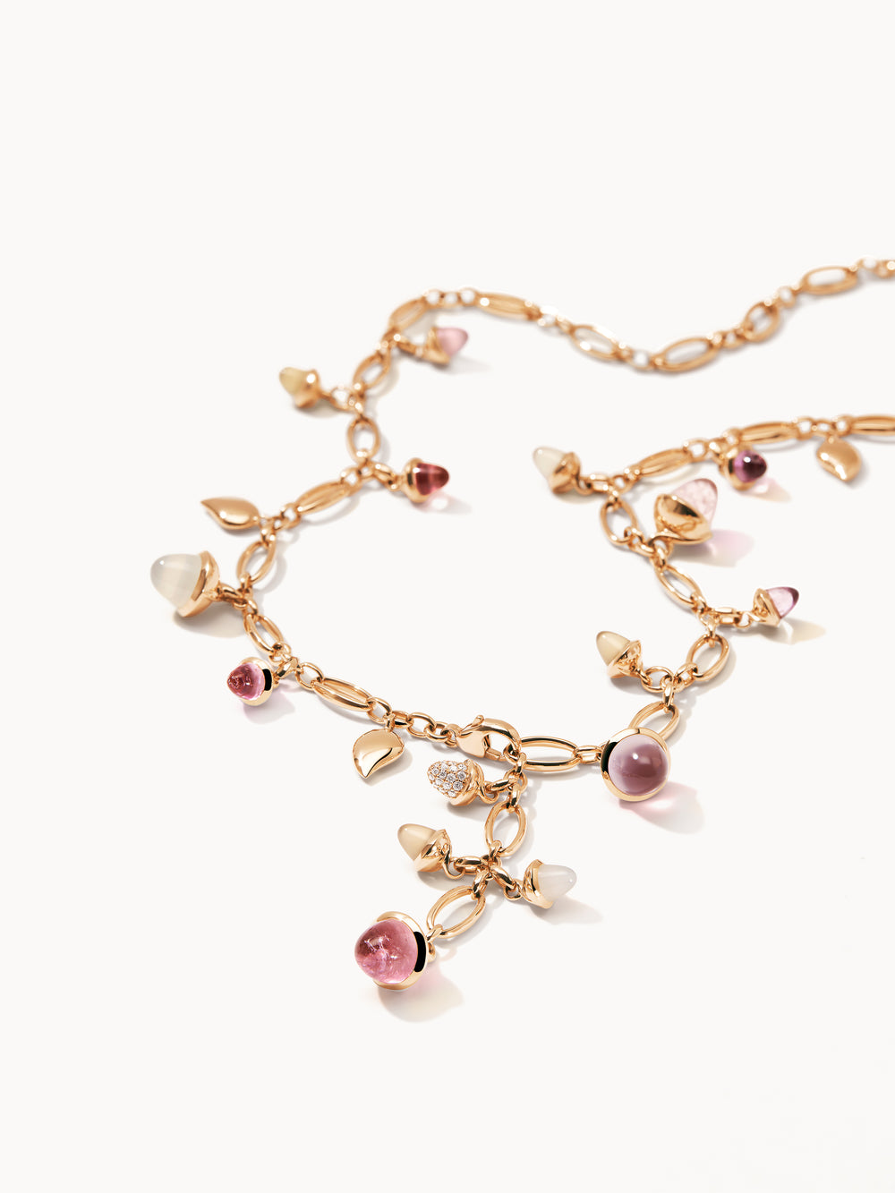 MIKADO Halskette, 56 cm in 'Blush' mit Diamond Pavé