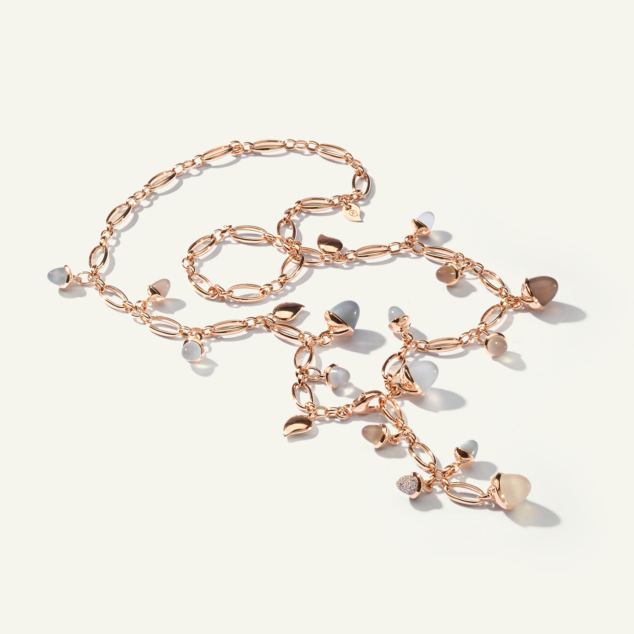 MIKADO Halskette, 56 cm in 'Cashmere' mit Diamond Pavé