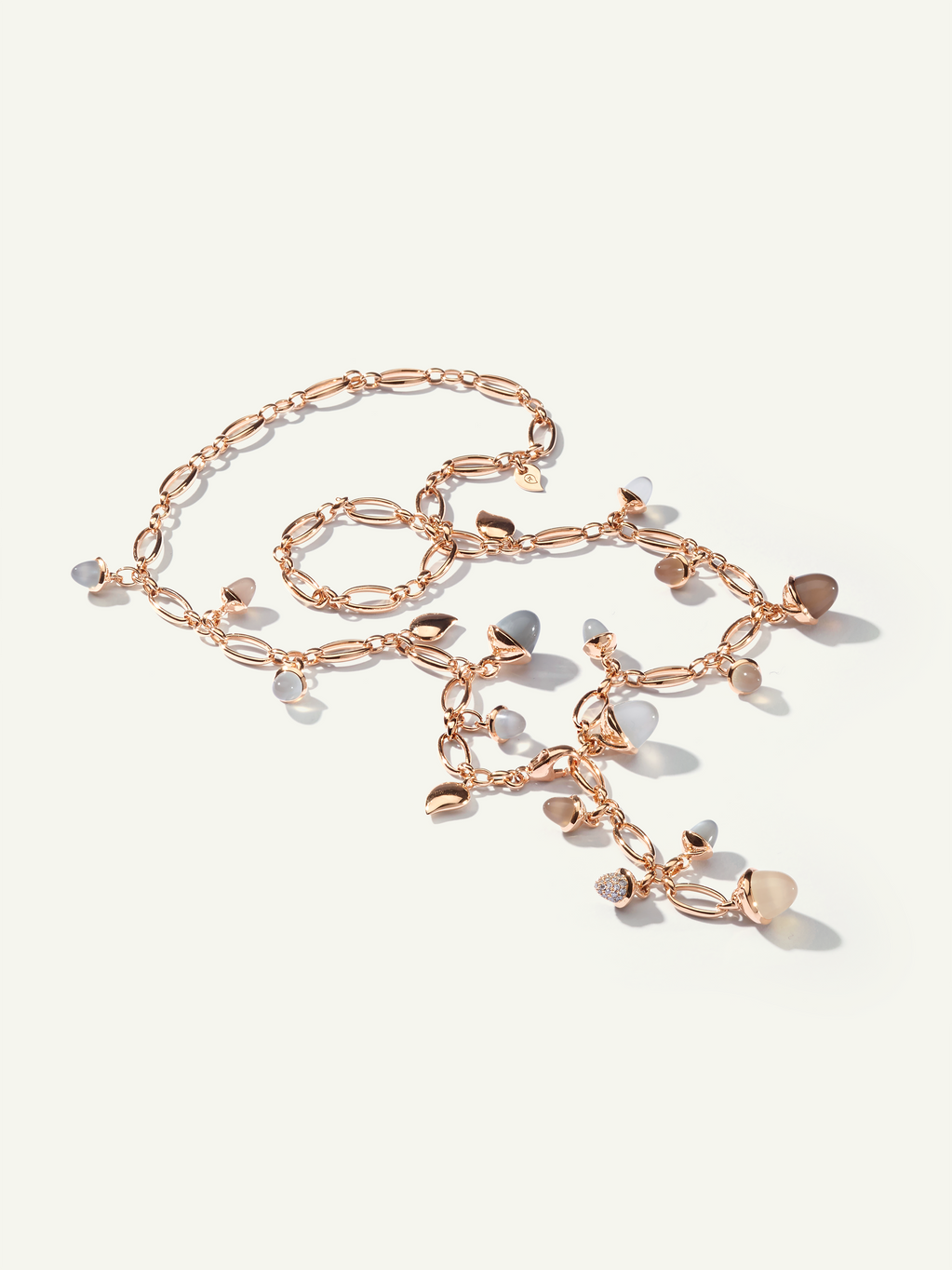 MIKADO Halskette, 56 cm in 'Cashmere' mit Diamond Pavé